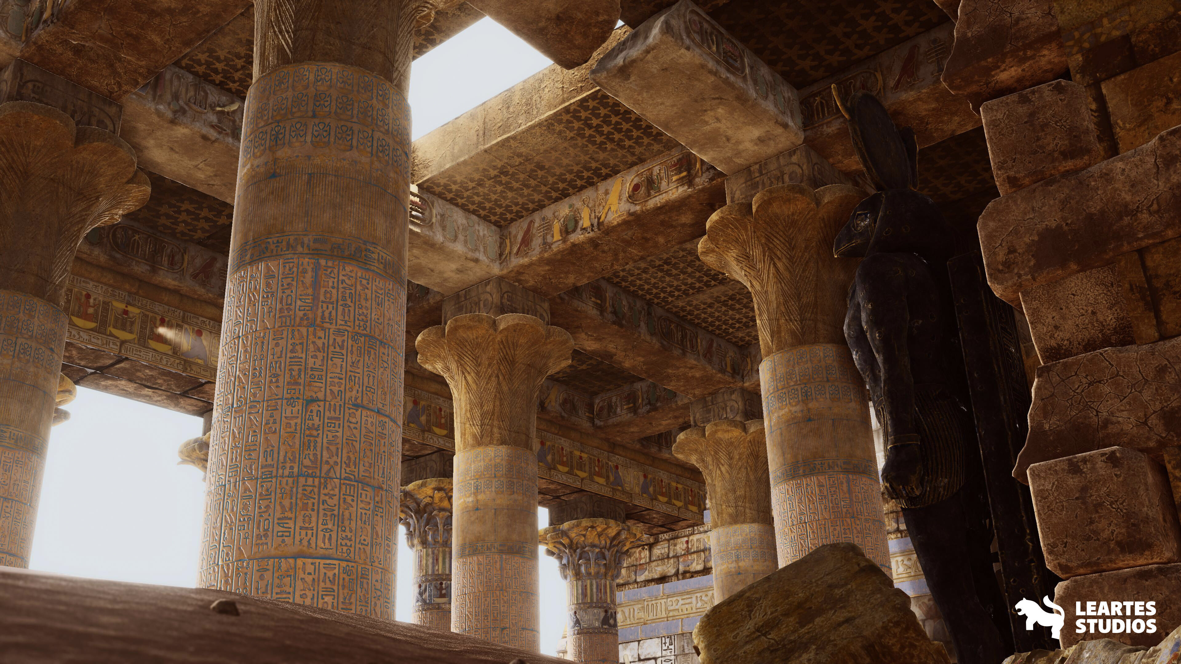 The Grand Egyptian Temple Environment Low-poly 3D model_28