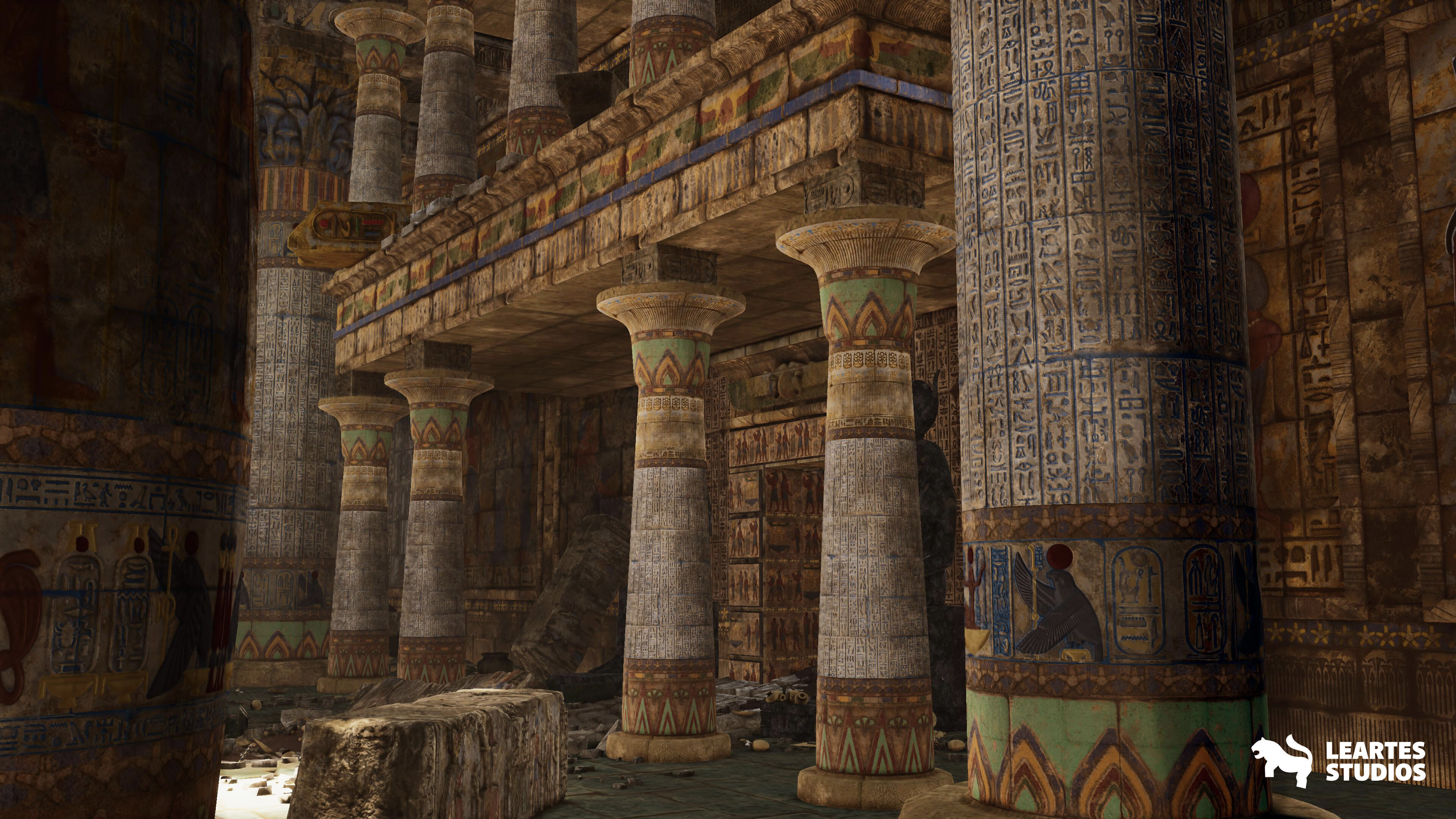 The Grand Egyptian Temple Environment Low-poly 3D model_9