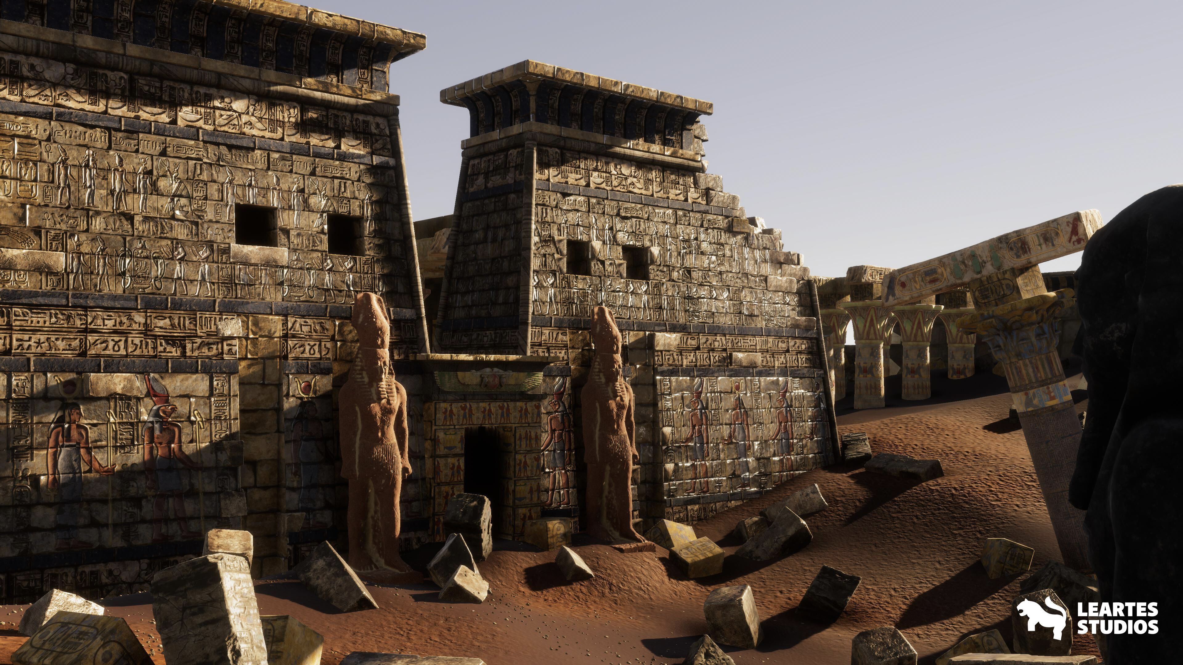 The Grand Egyptian Temple Environment Low-poly 3D model_18