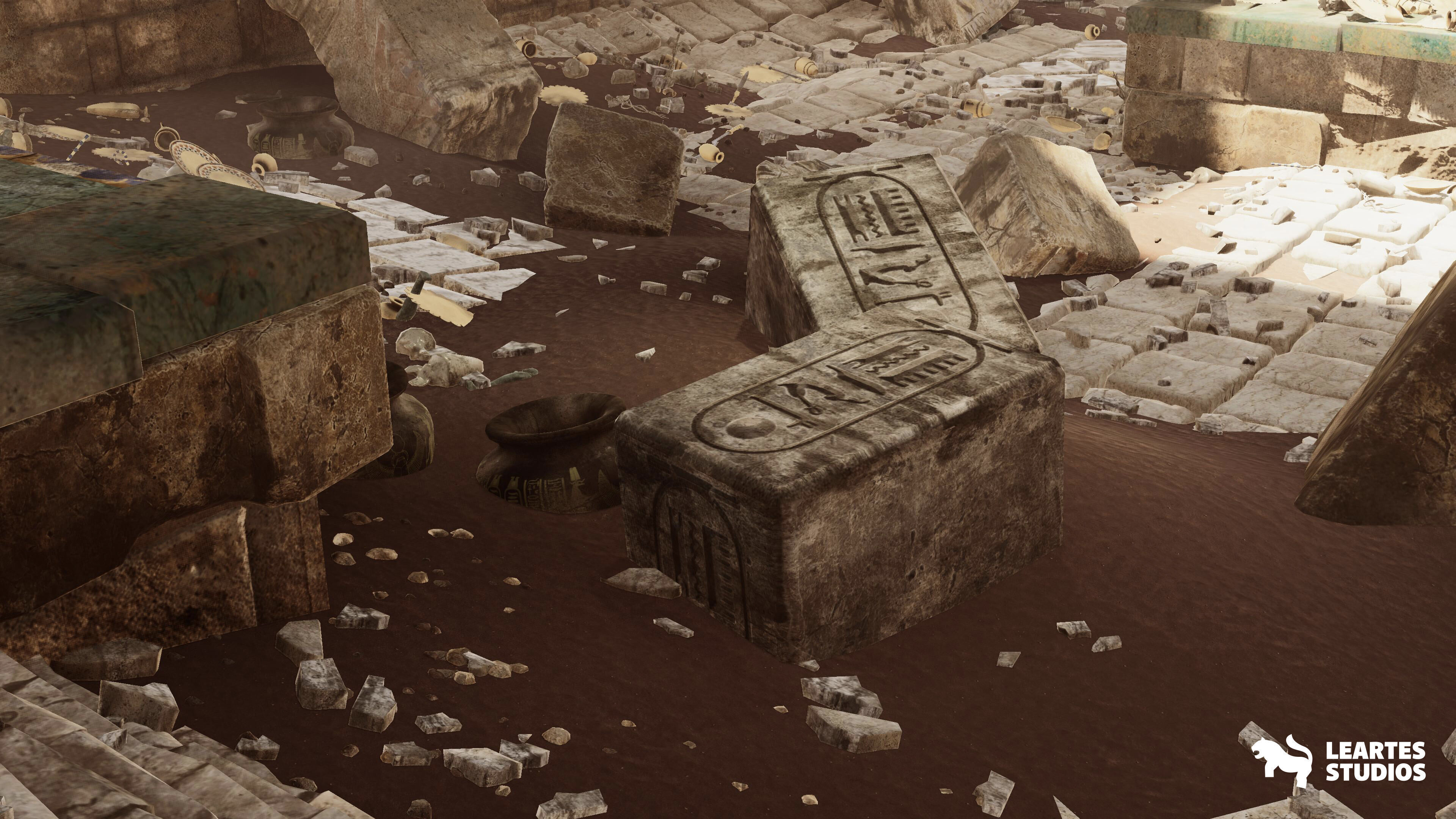 The Grand Egyptian Temple Environment Low-poly 3D model_8