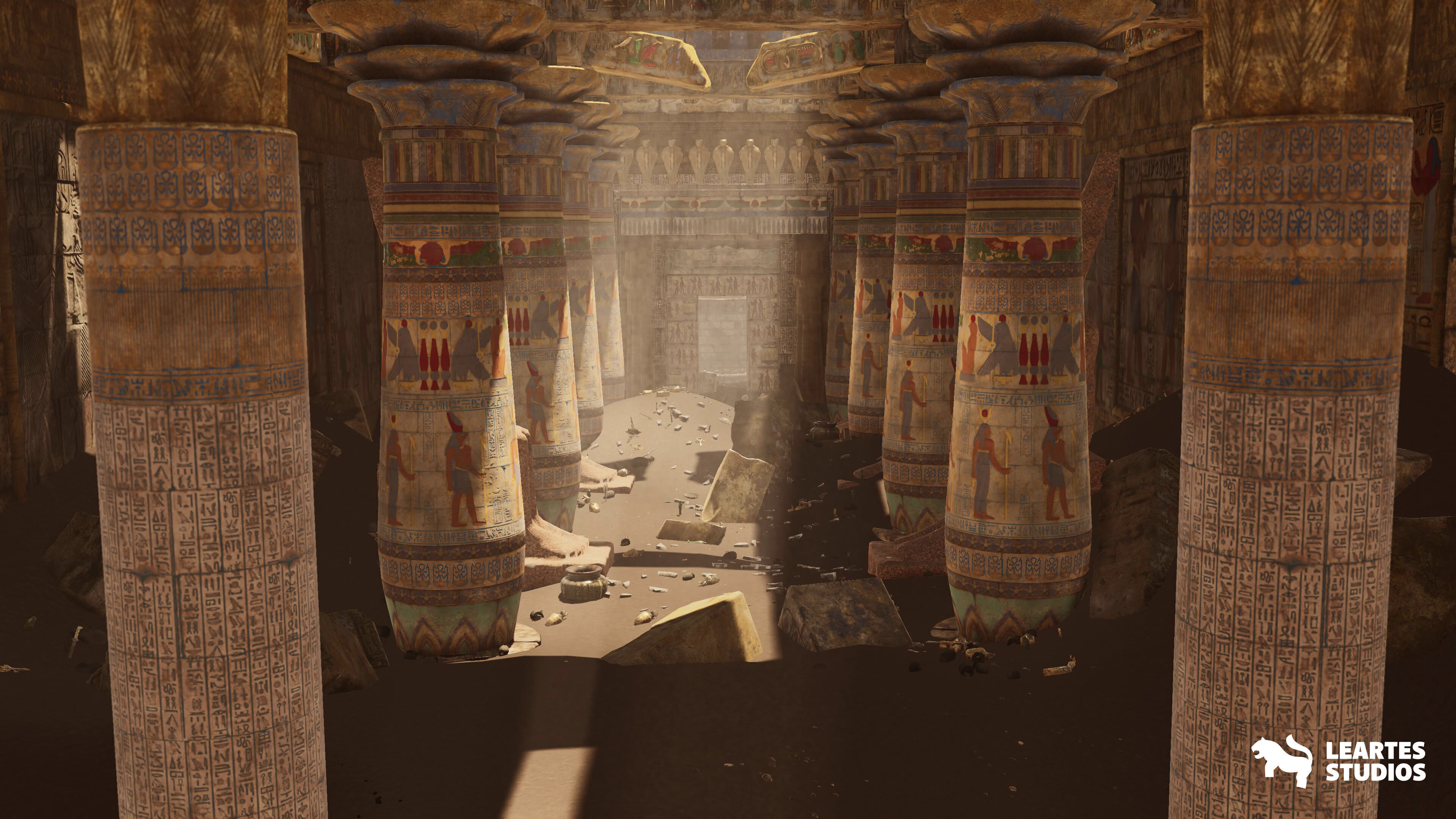 The Grand Egyptian Temple Environment Low-poly 3D model_5