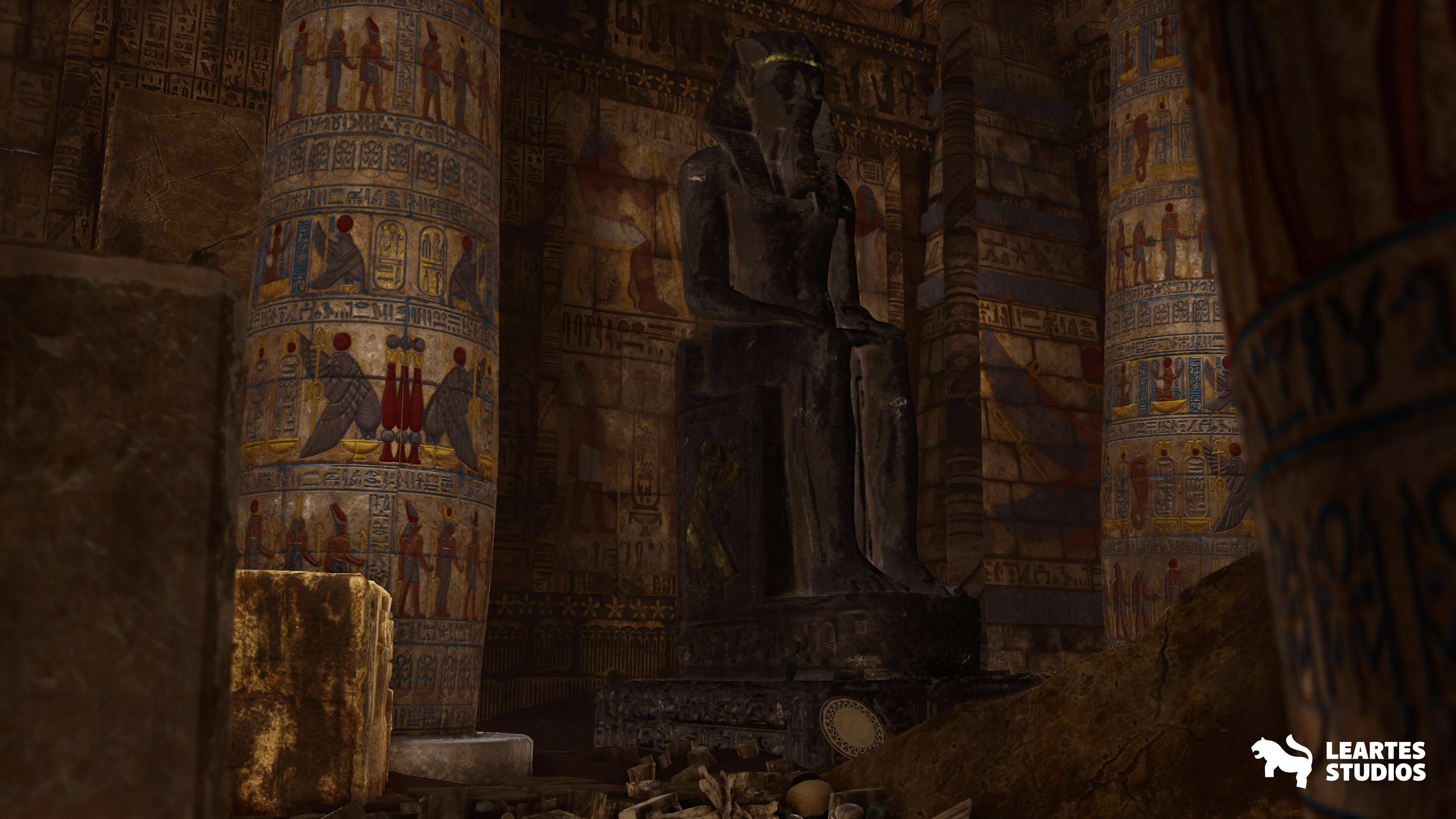 The Grand Egyptian Temple Environment Low-poly 3D model_11