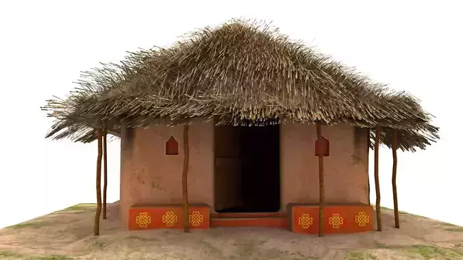 india village hut