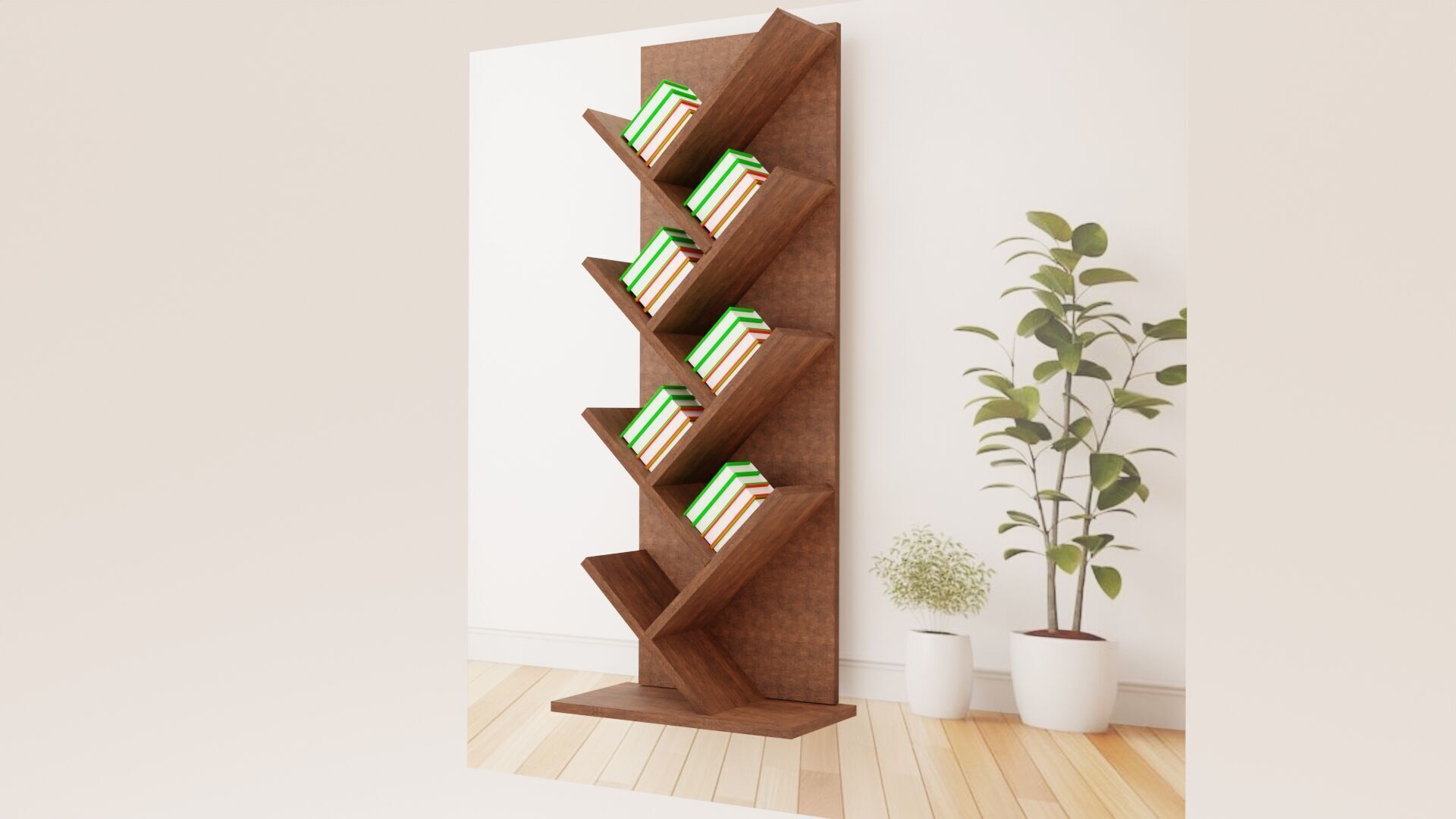 Bookcase 05 3D model_5