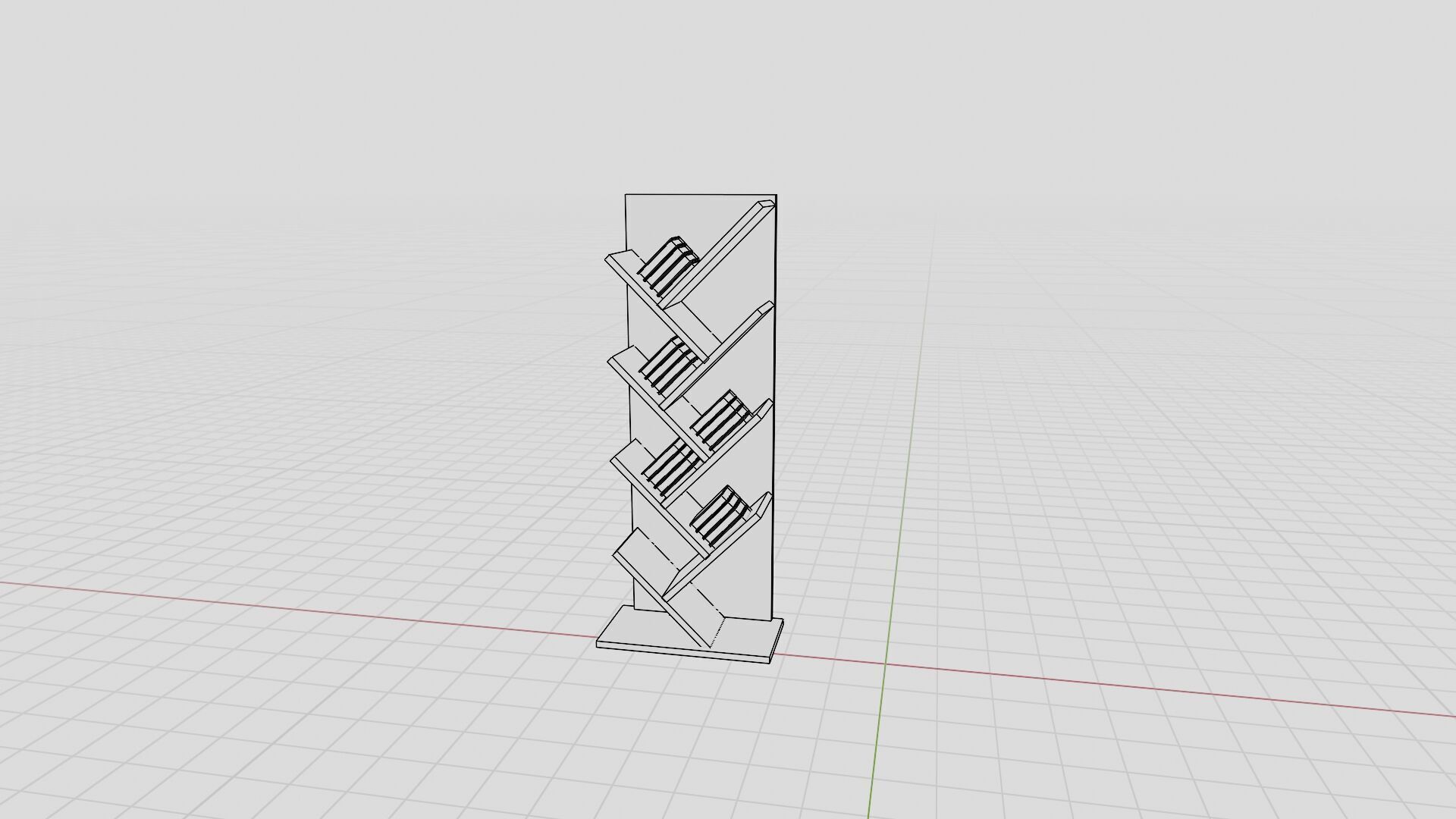 Bookcase 05 3D model_3