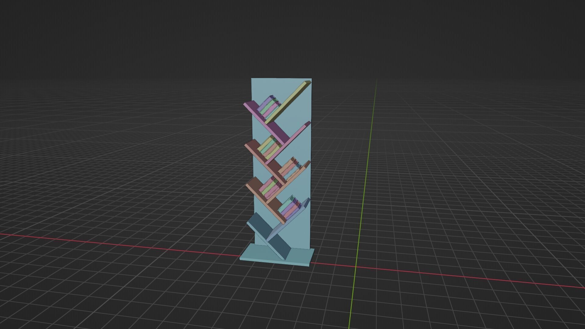 Bookcase 05 3D model_2