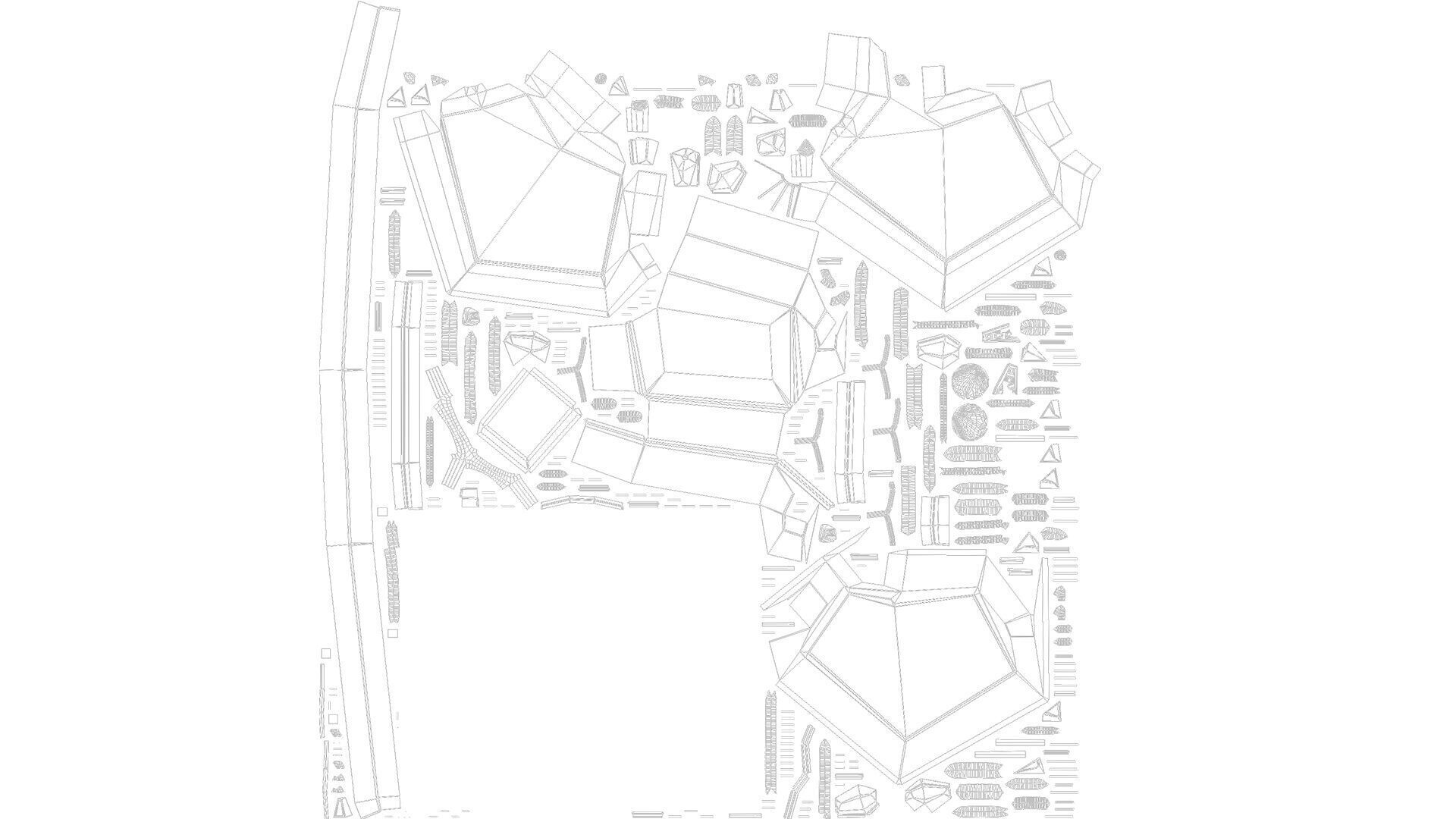 stylish indian cartoon house 3D model_7