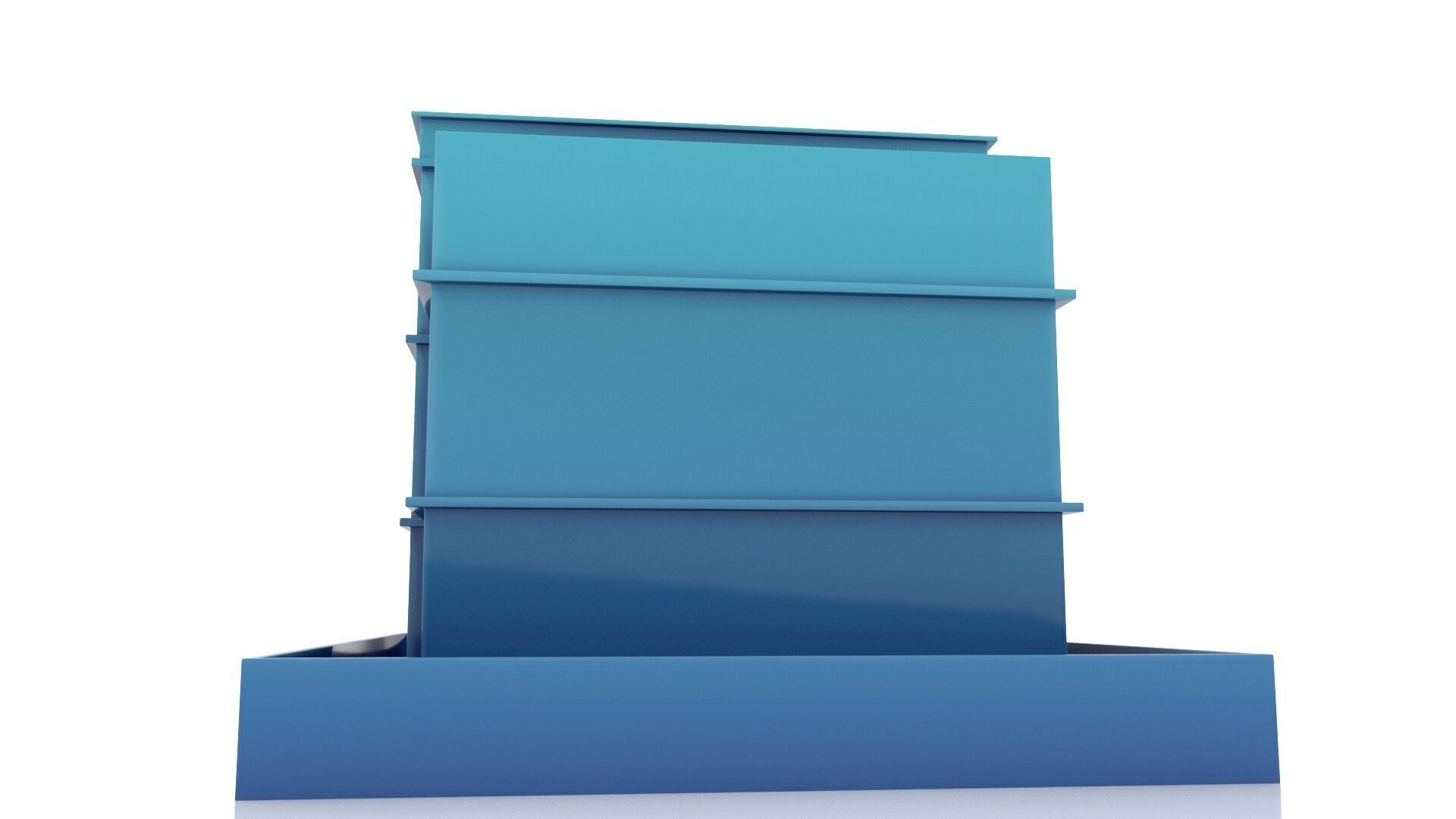 stylish indian cartoon house 3D model_3