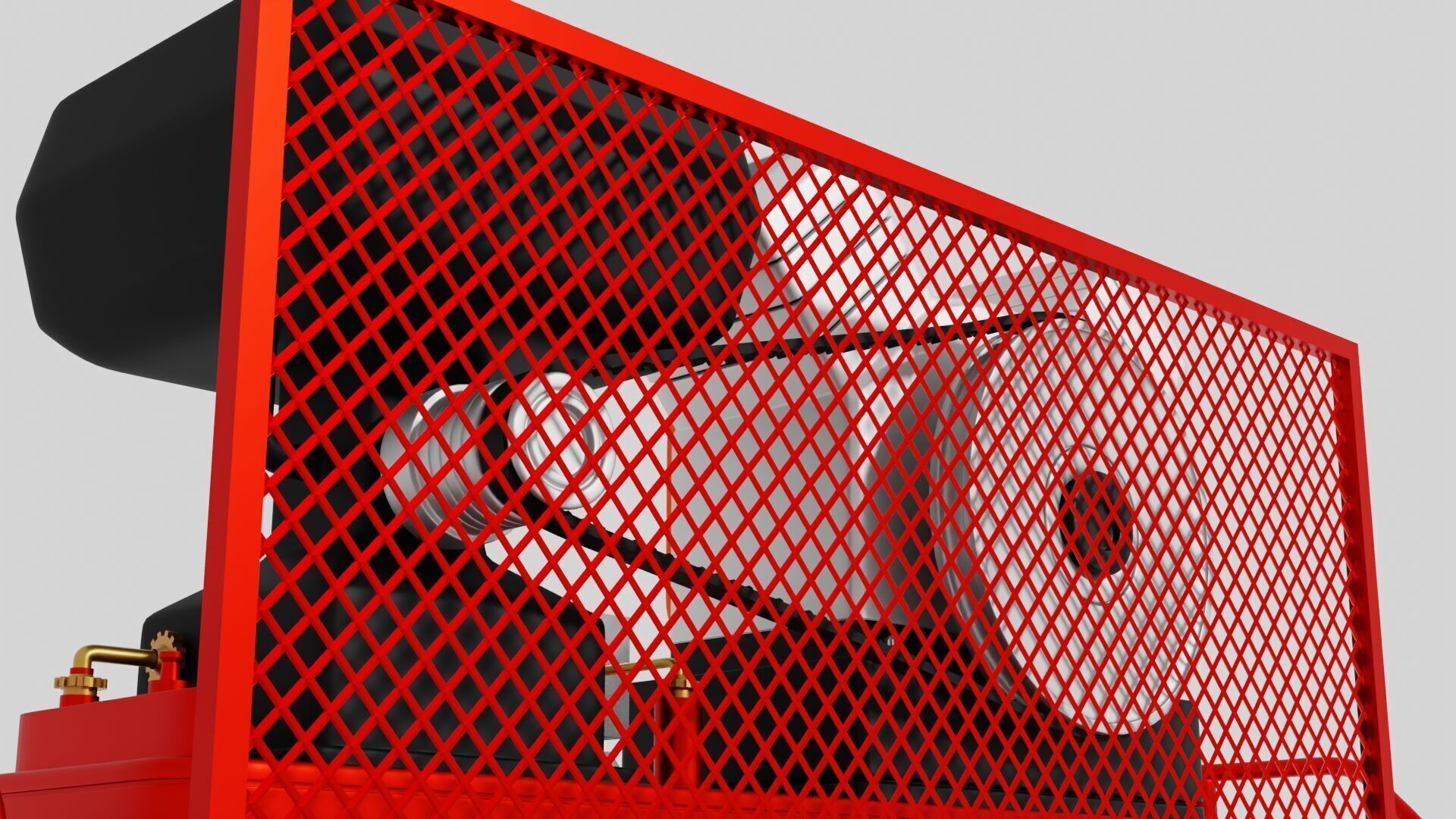 Air Compressor Low-poly 3D model_5