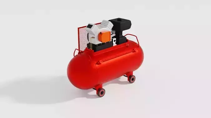 Air Compressor Low-poly 3D model