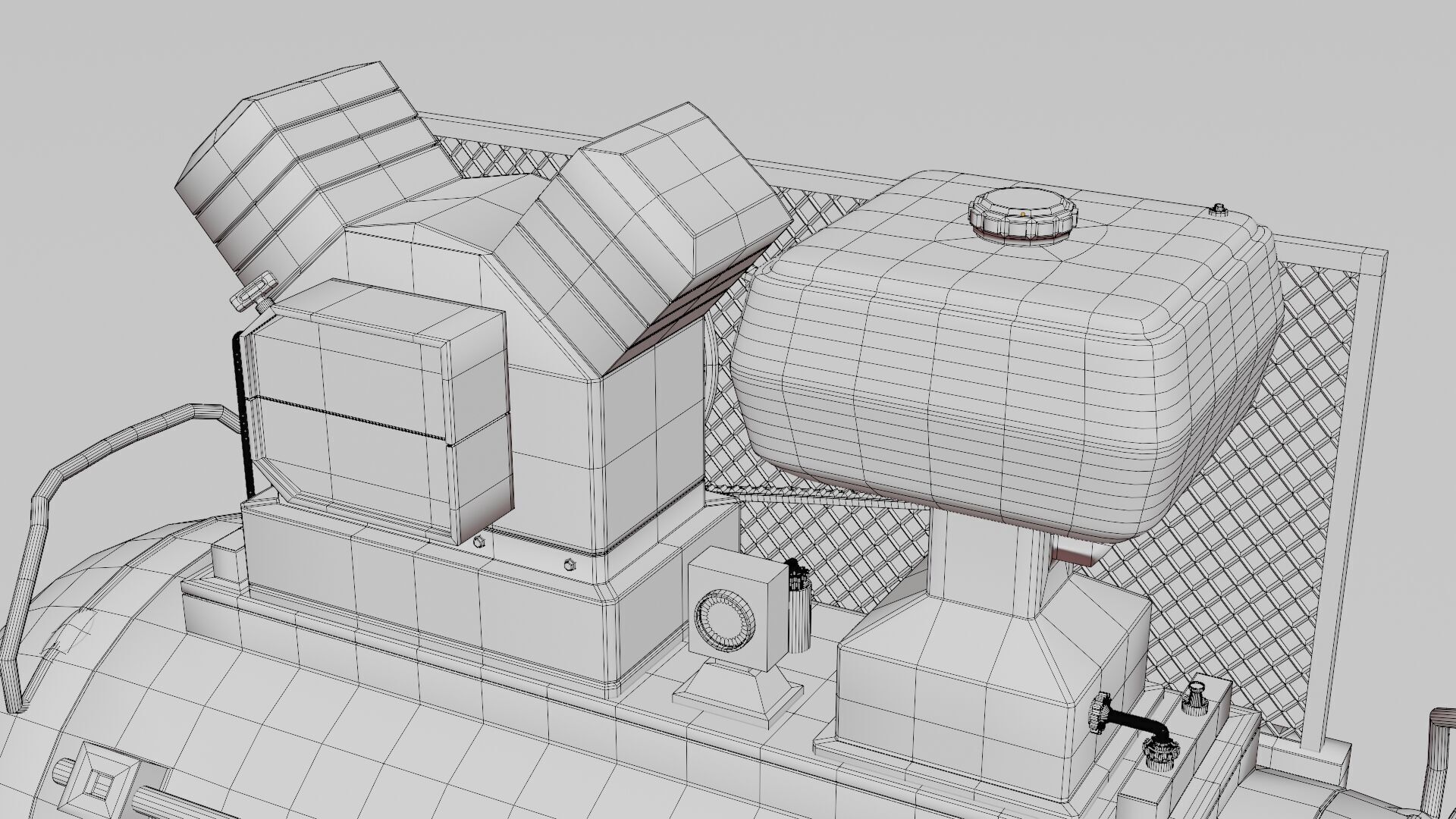 Air Compressor Low-poly 3D model_10