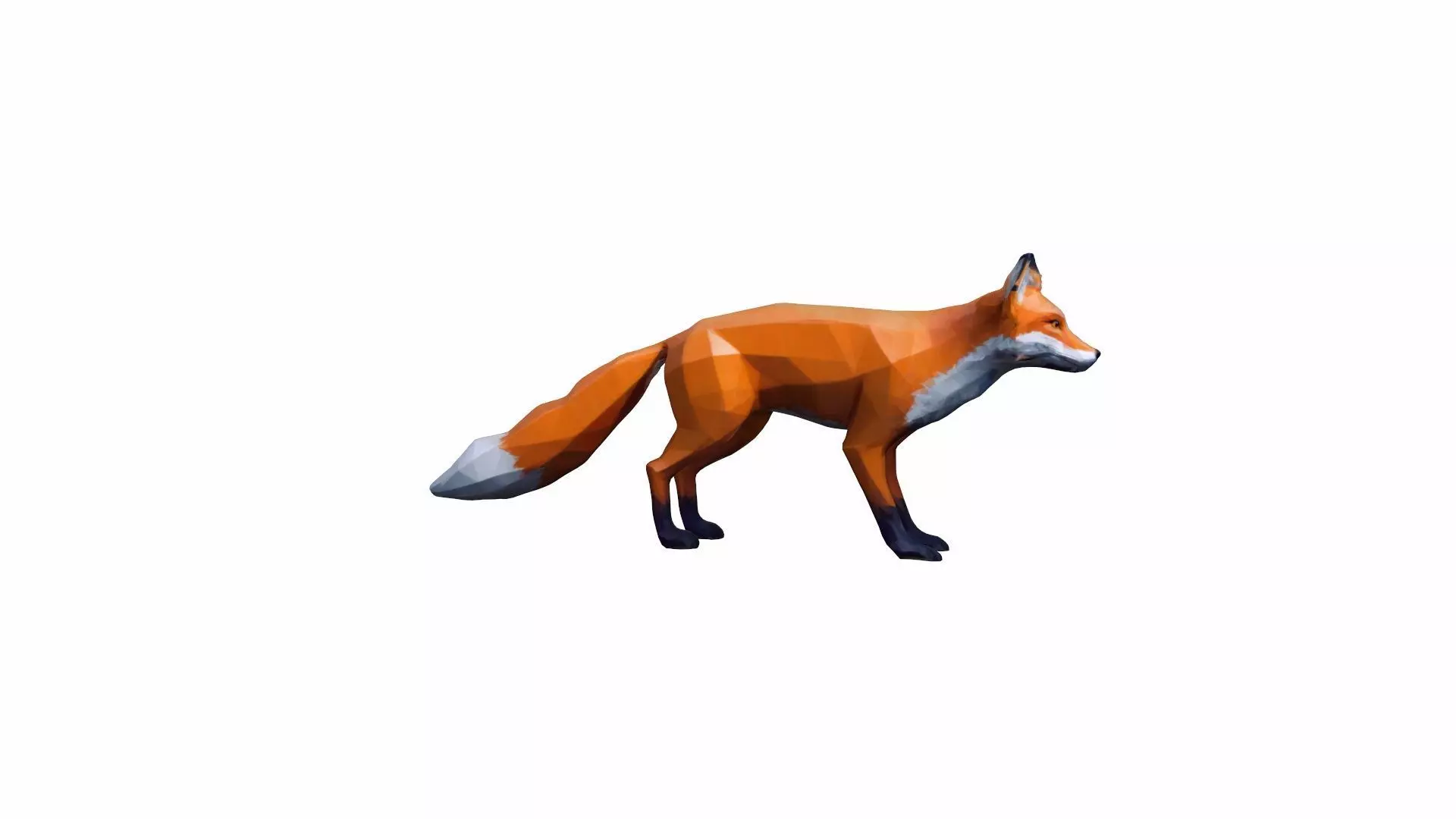 Red Fox Animal In The Natural Nice Chair 3d Render 3D model_0