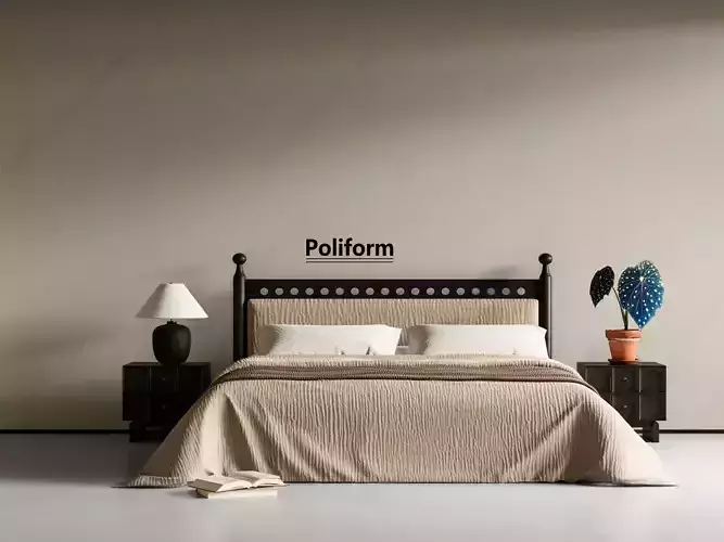 Vintage Wabi-sabi double bed