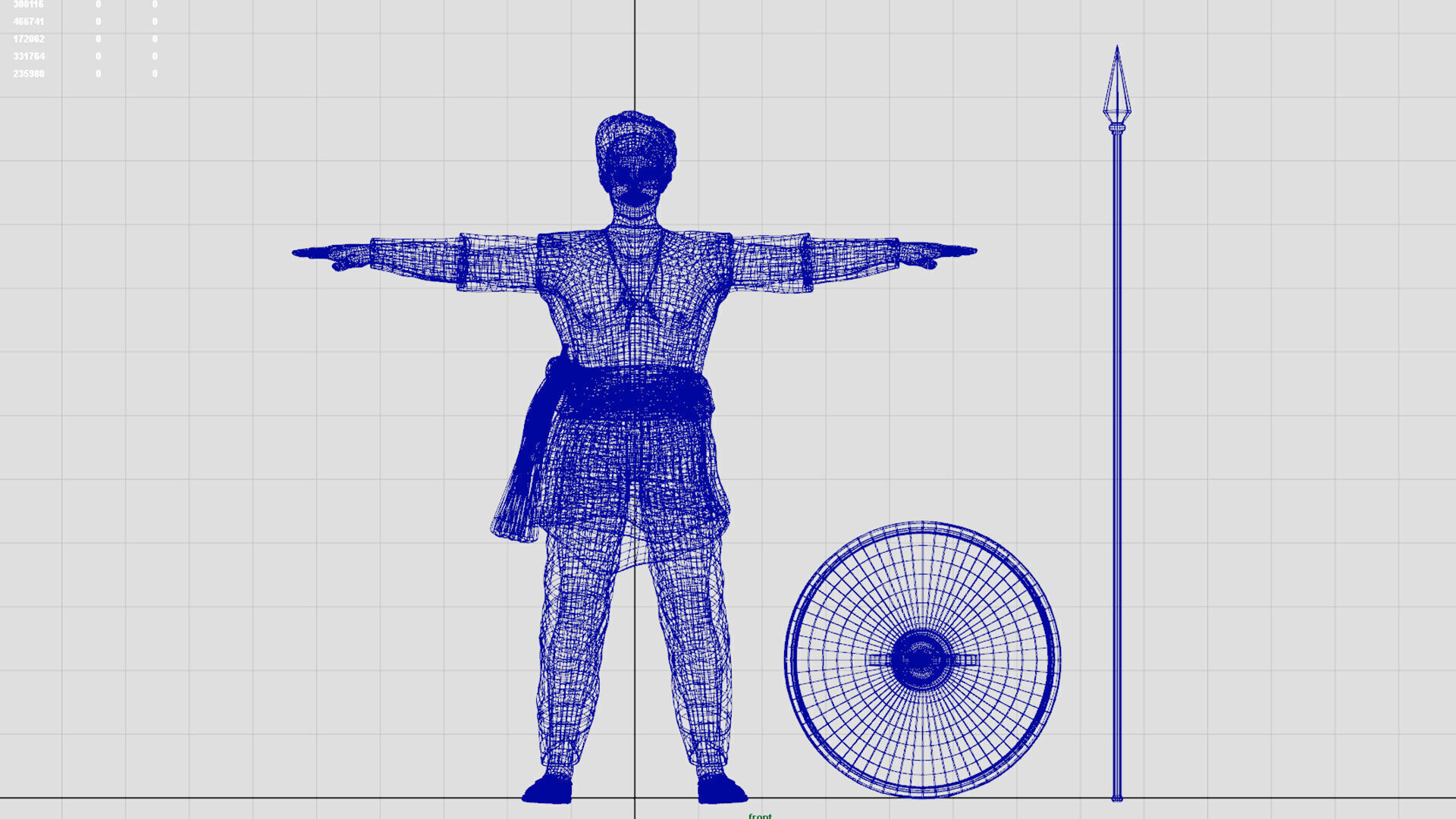 Historical indian soldier 3D model_4