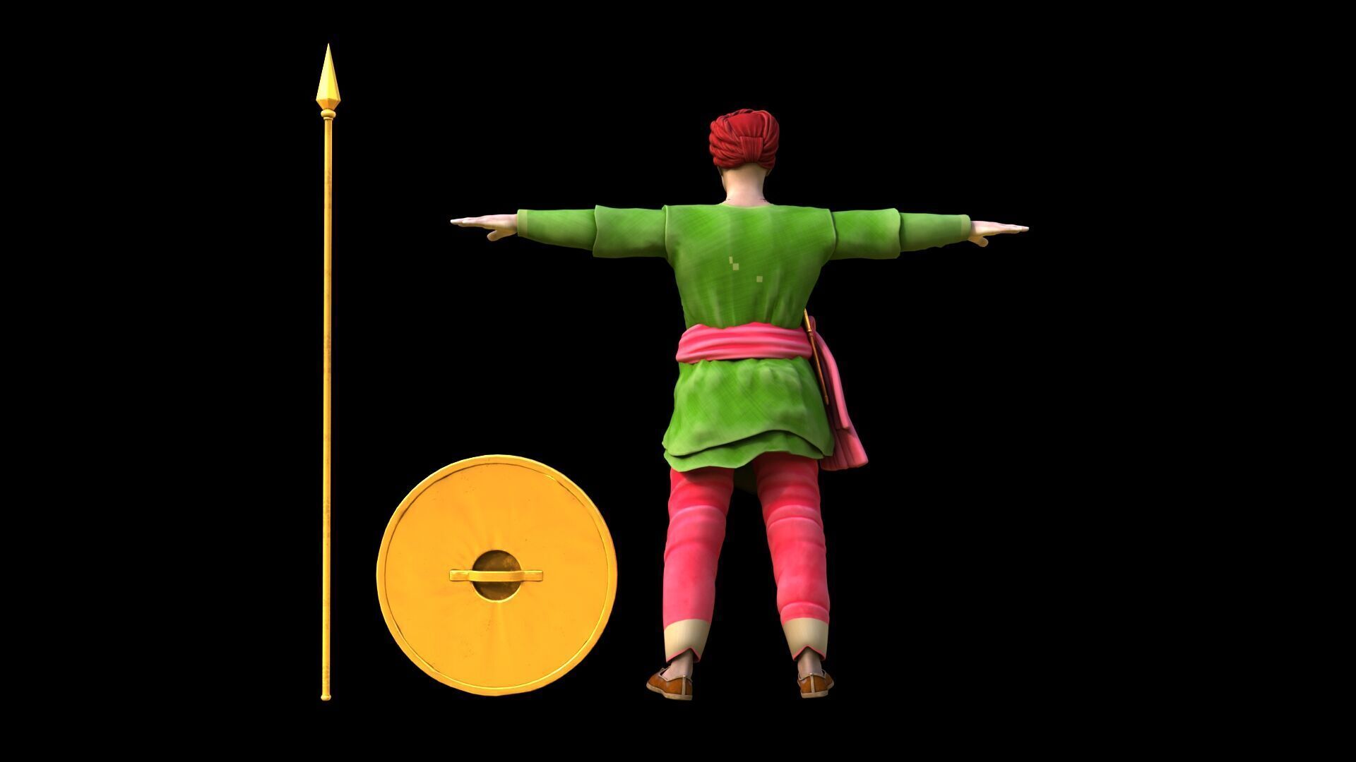 Historical indian soldier 3D model_14