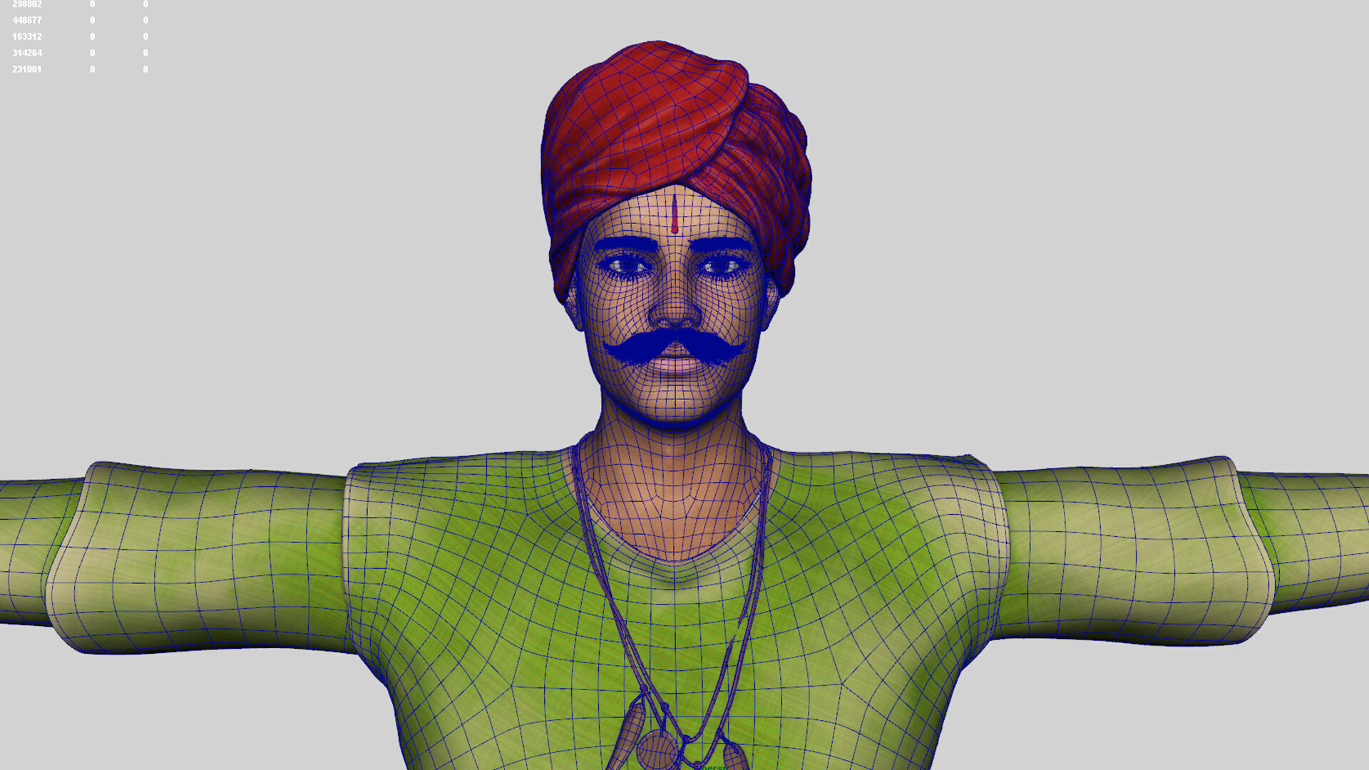 Historical indian soldier 3D model_3