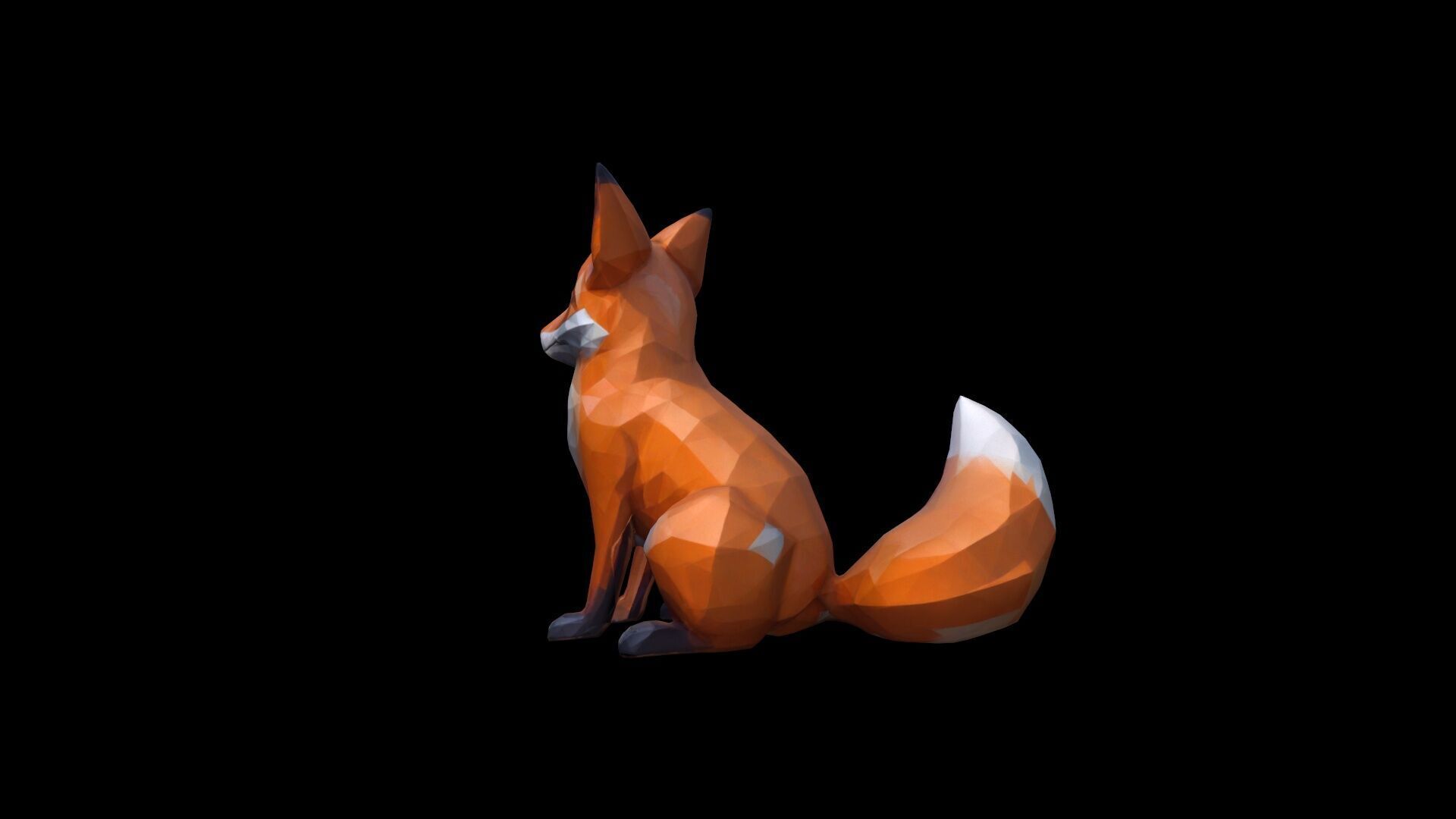 Red Fox Animal In The Natural Nice Chair 3d Render 3D model_5