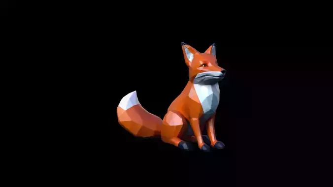 Red Fox Animal In The Natural Nice Chair 3d Render