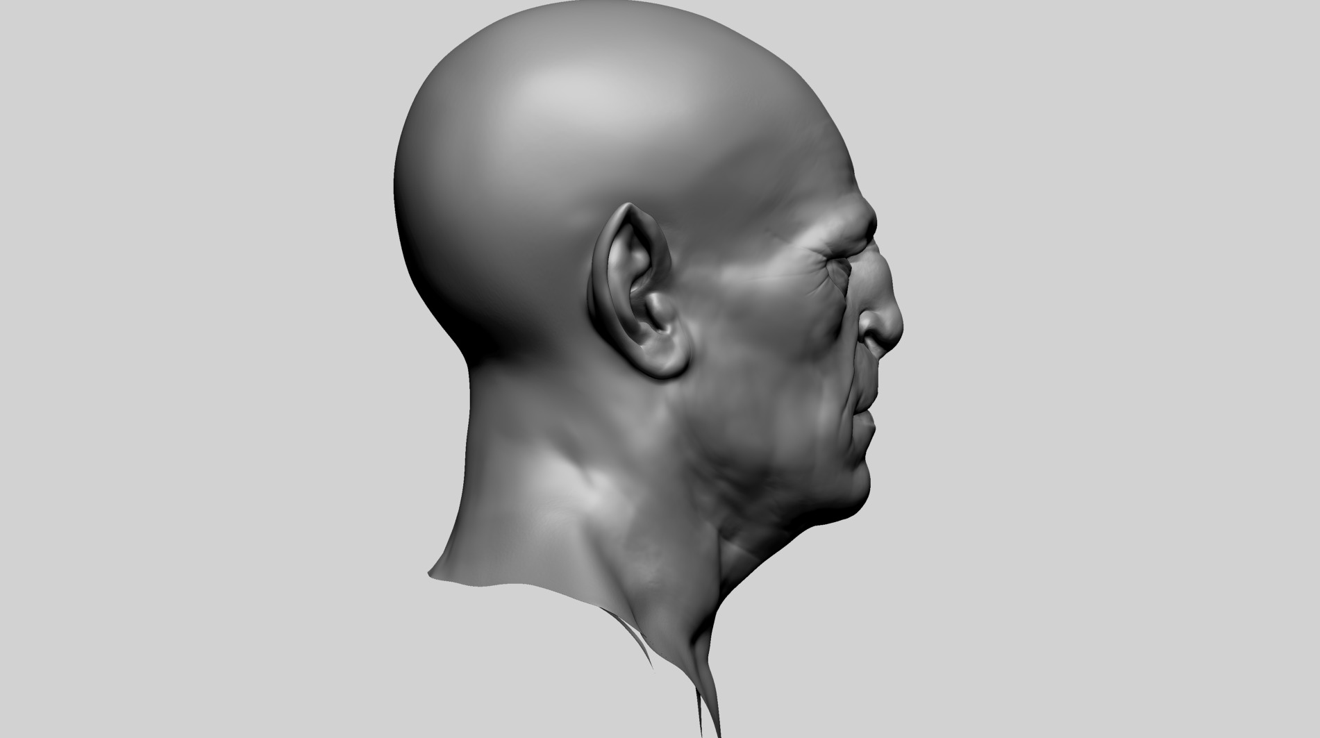 Fantasy Male Head A 3D model_3