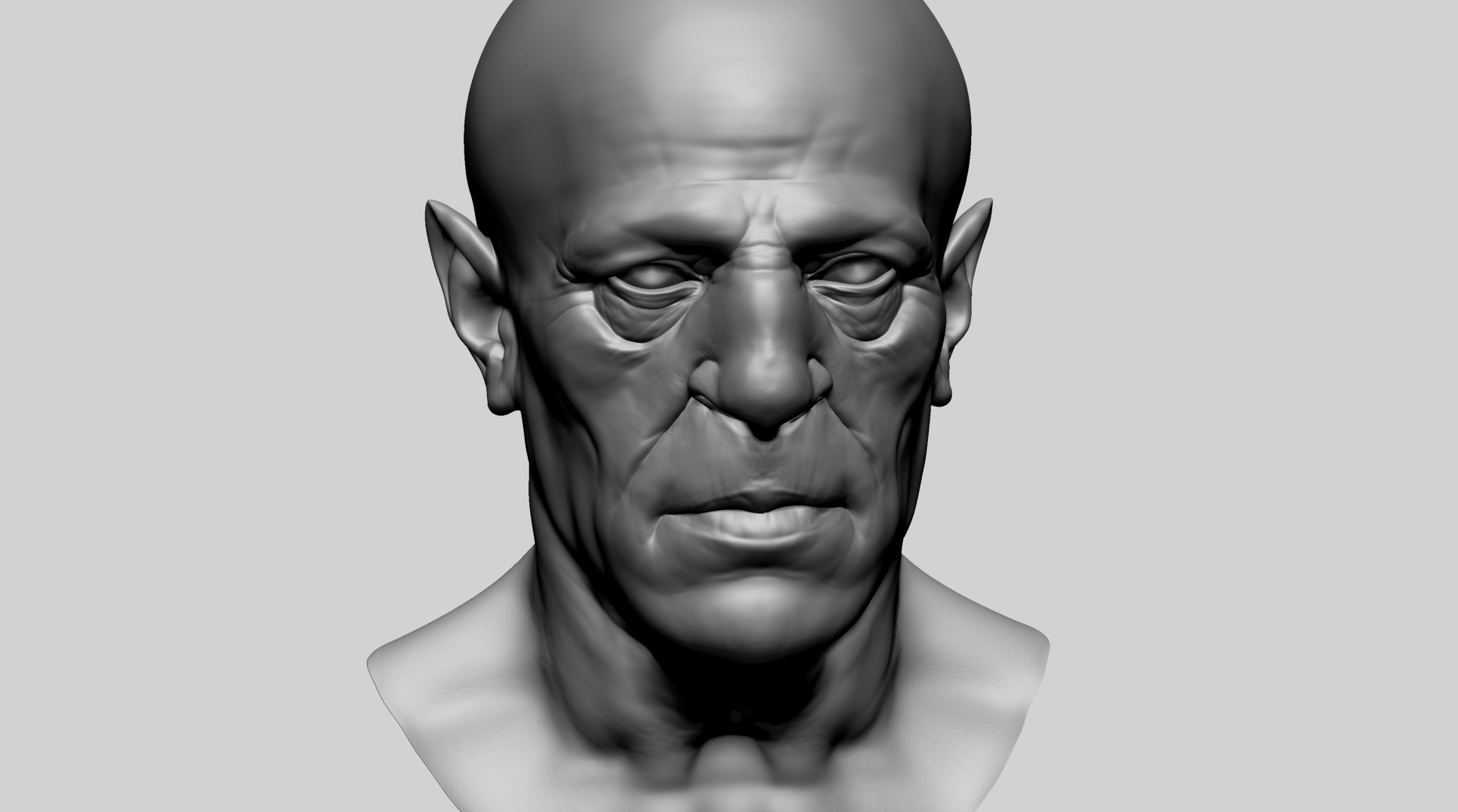 Fantasy Male Head A 3D model_7