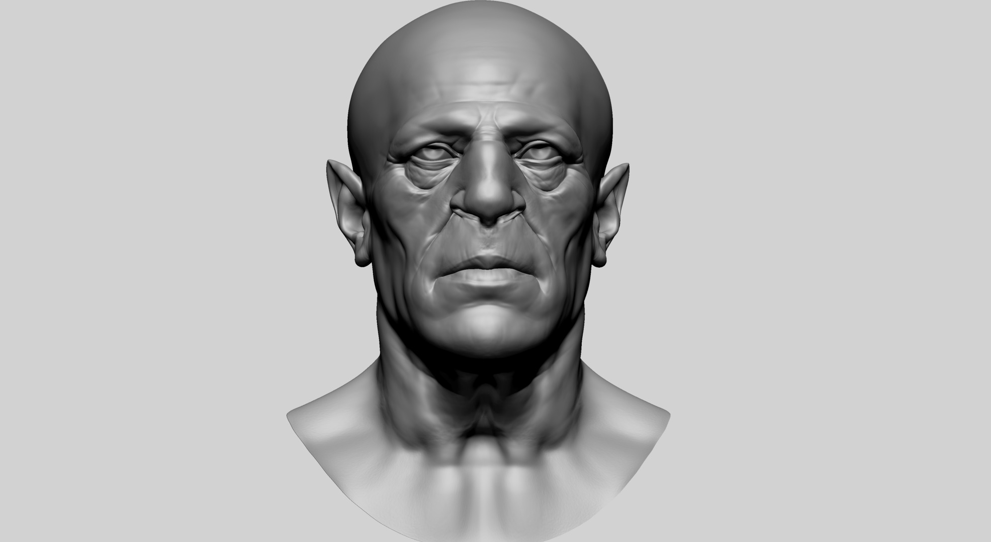 Fantasy Male Head A 3D model_6