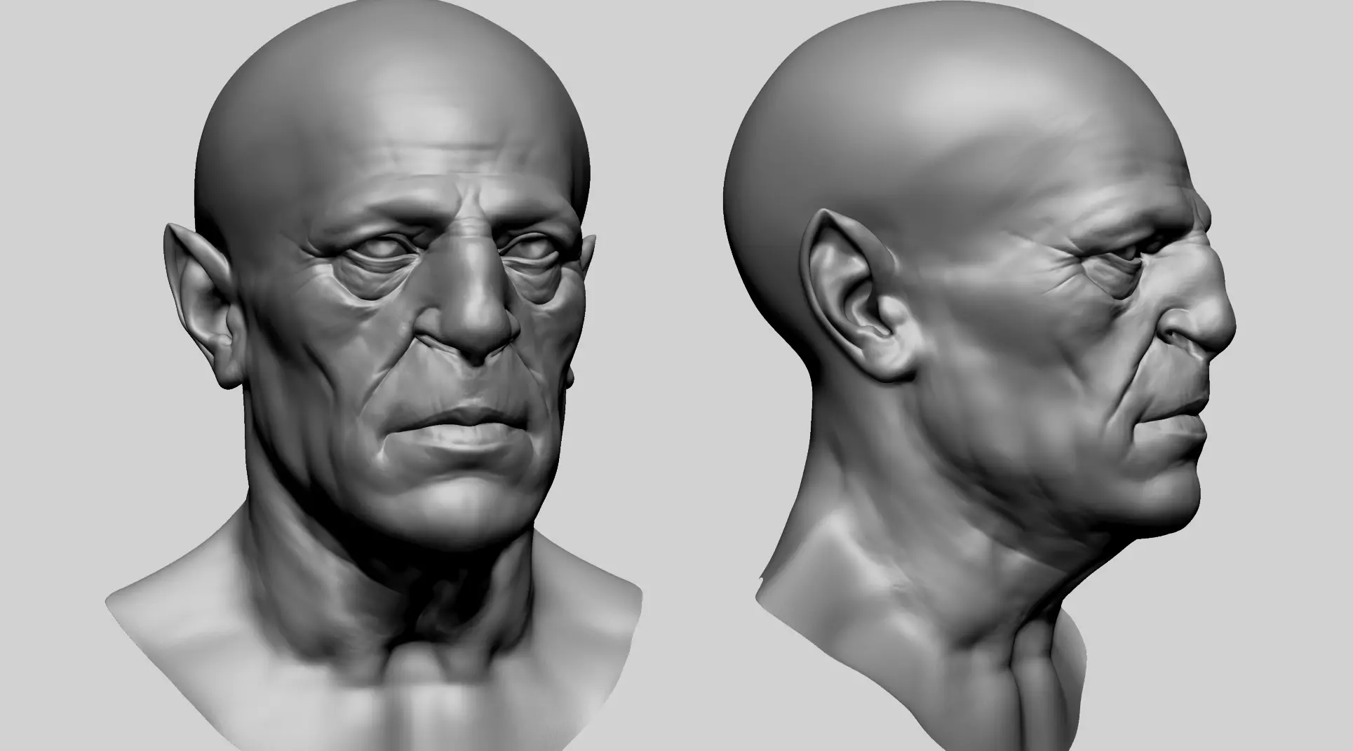 Fantasy Male Head A 3D model_0