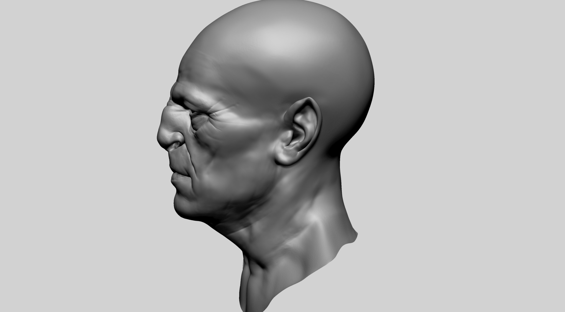 Fantasy Male Head A 3D model_5