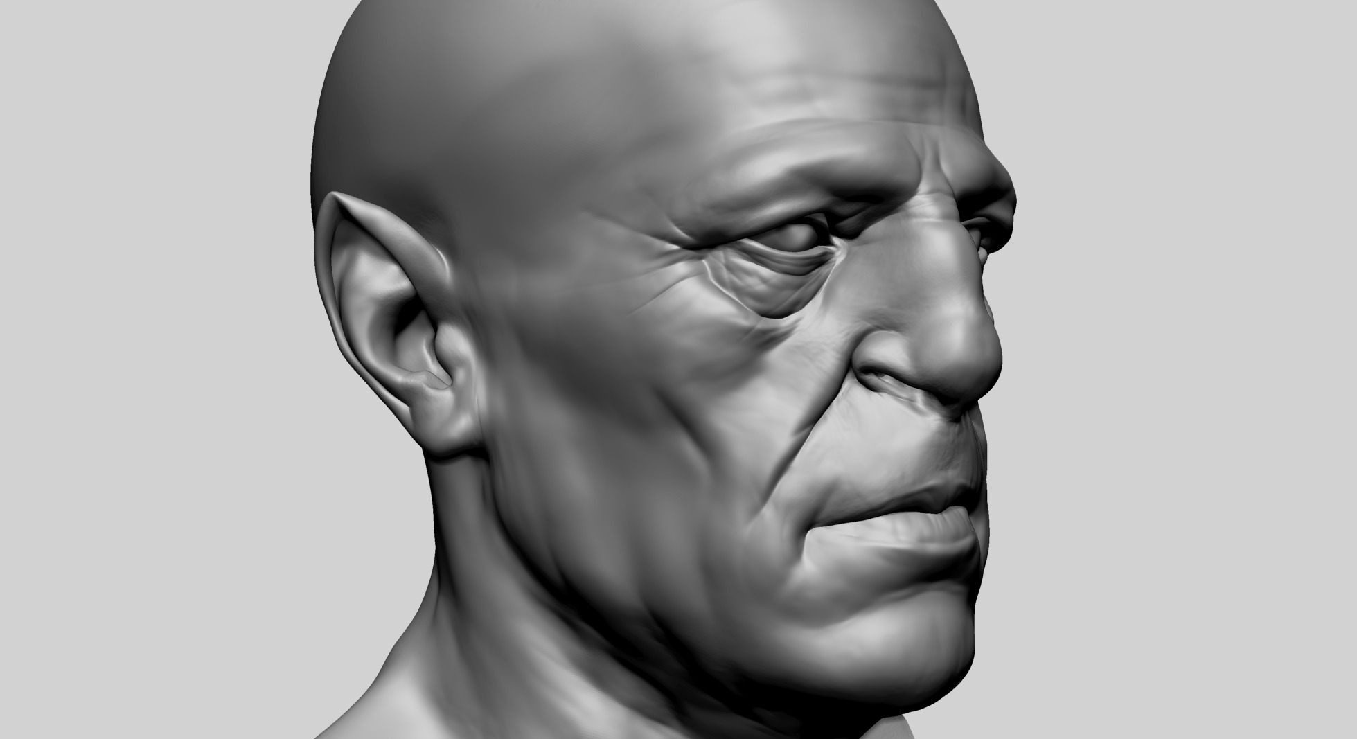 Fantasy Male Head A 3D model_8