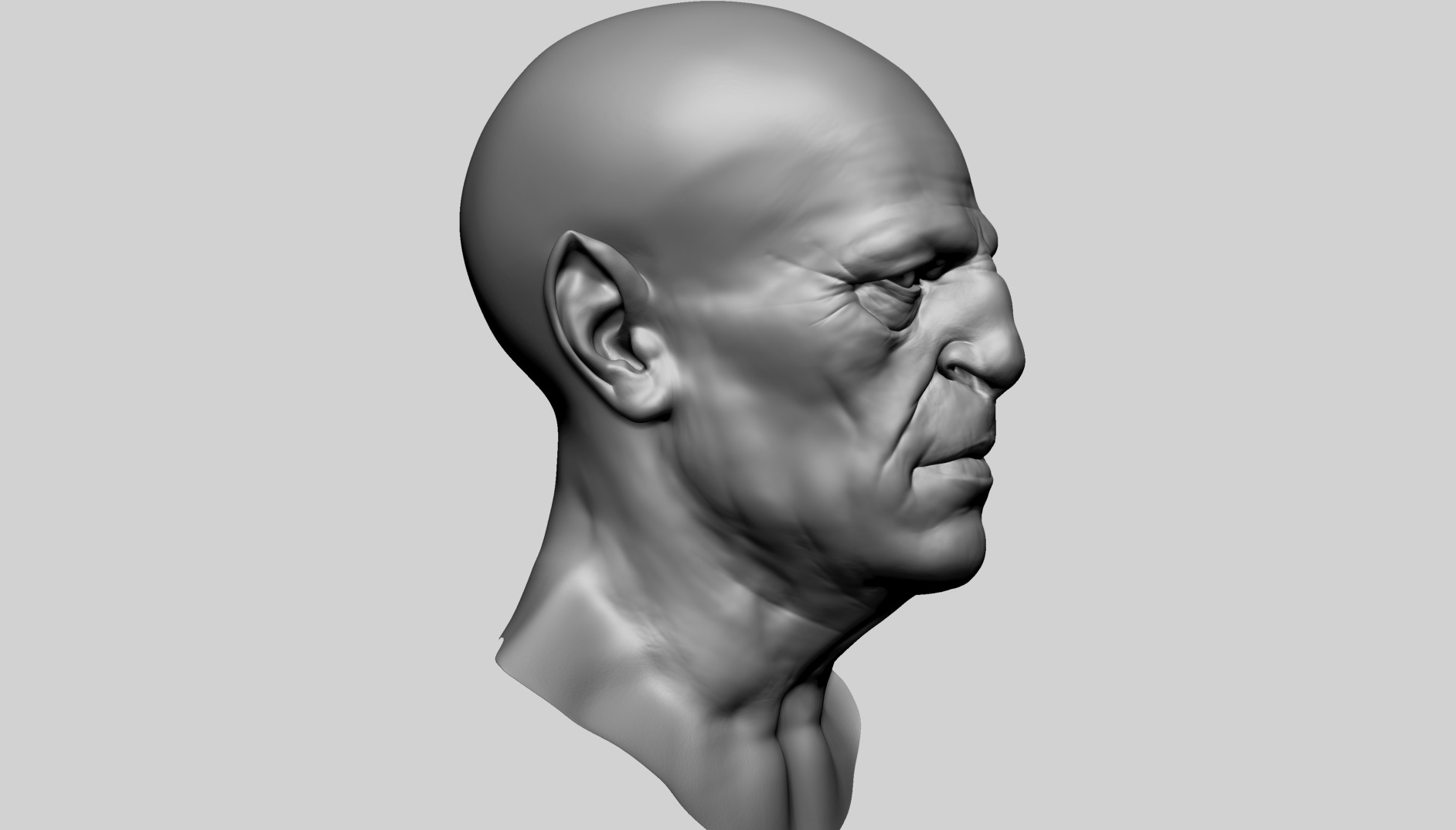 Fantasy Male Head A 3D model_2