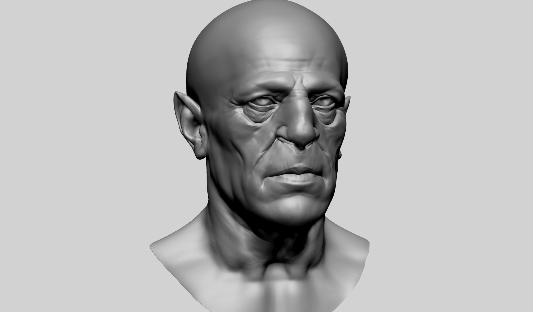 Fantasy Male Head A 3D model_1