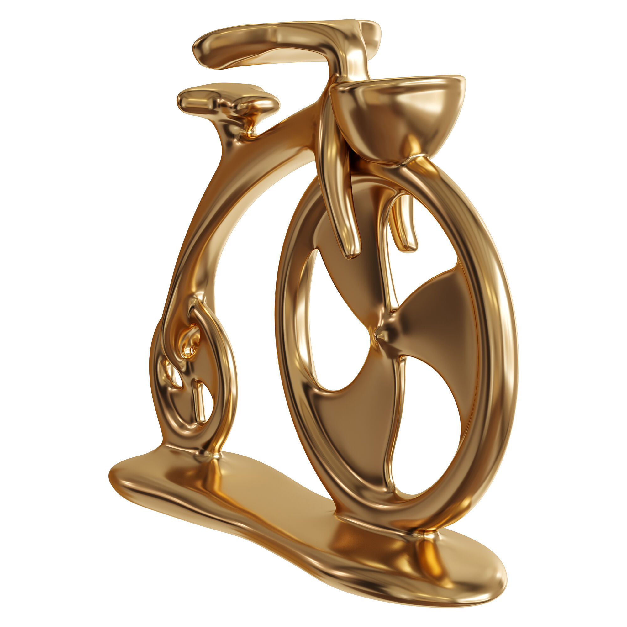 Abstract Bike Sculpture 3D model_1