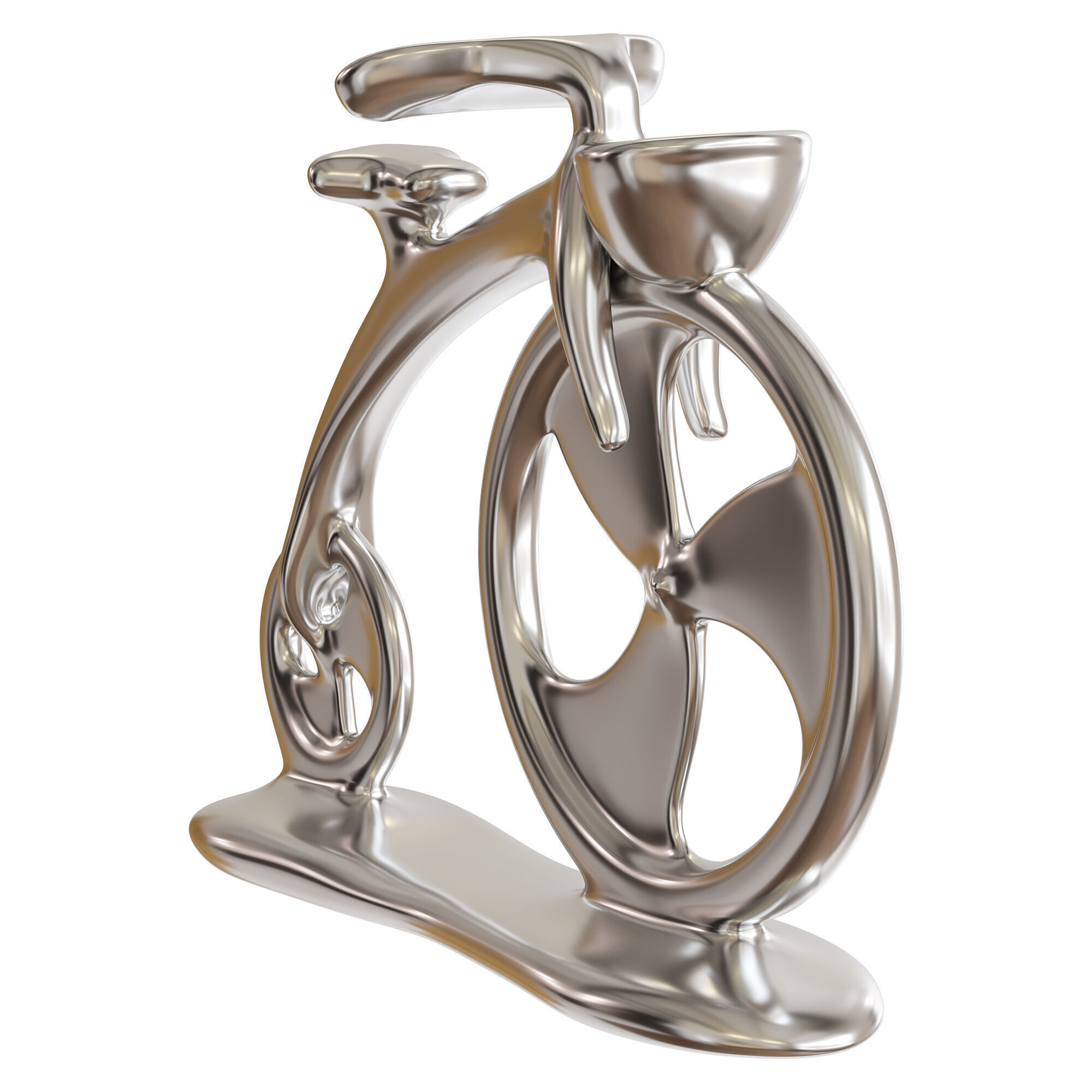 Abstract Bike Sculpture 3D model_2