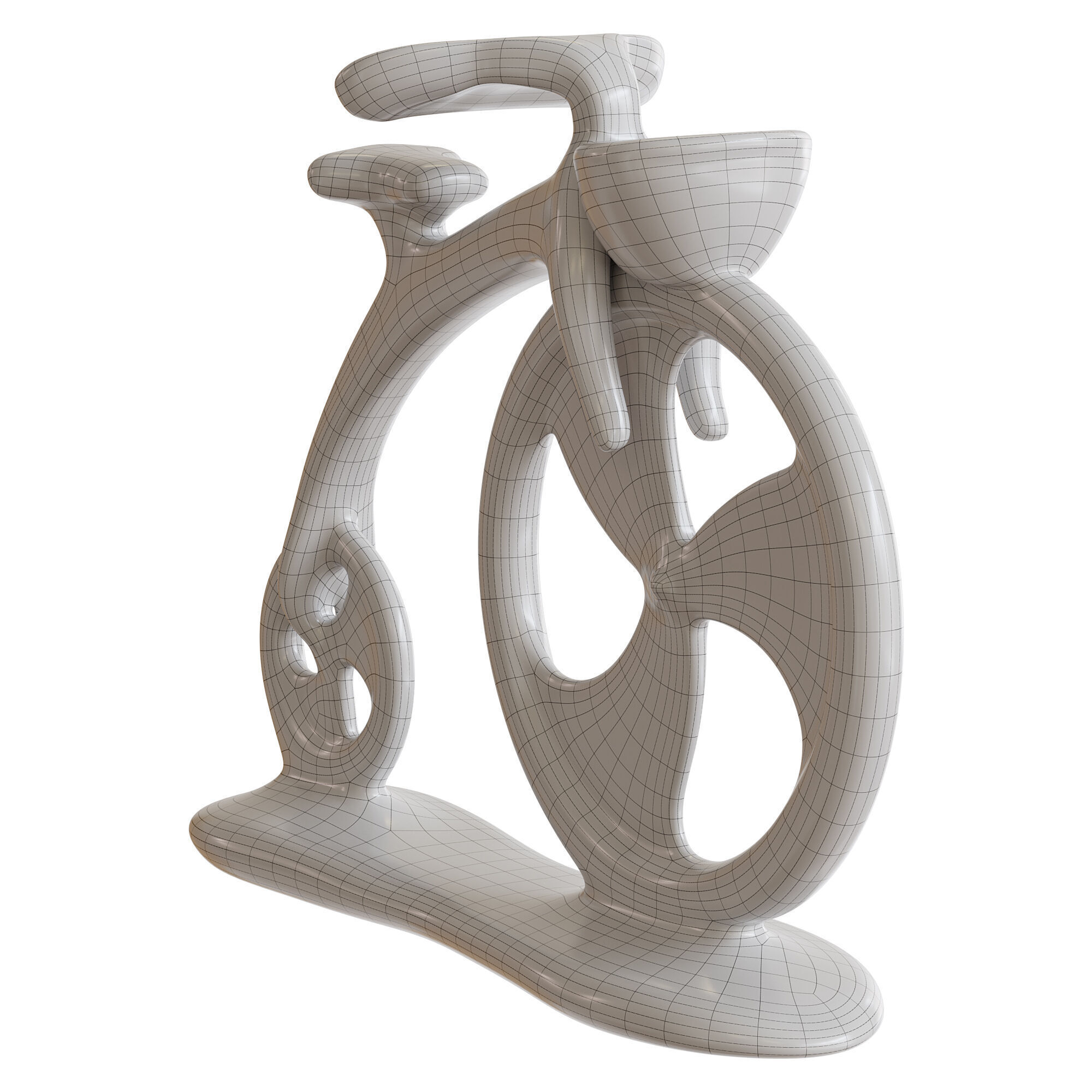 Abstract Bike Sculpture 3D model_5