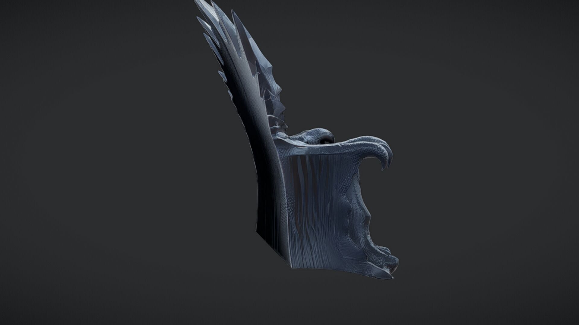 fantasy throne with swords 3D model_5
