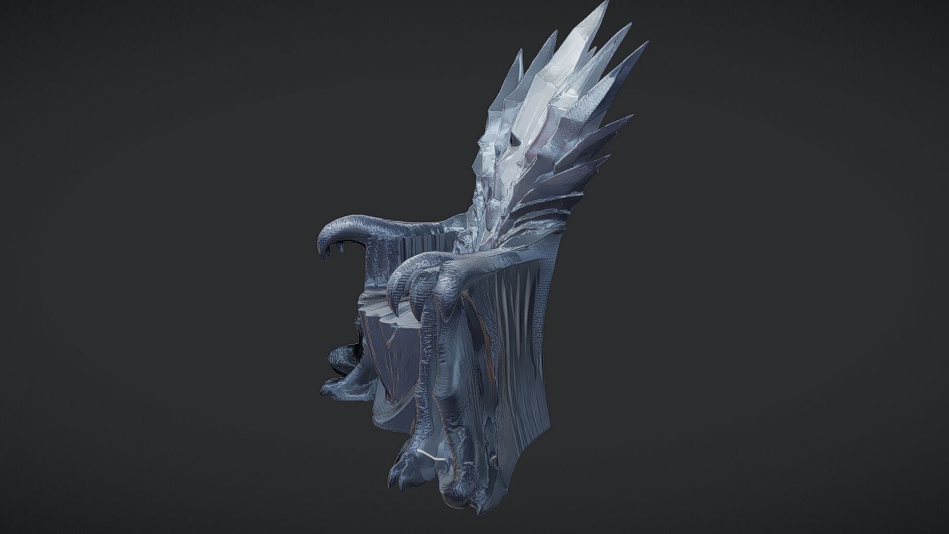 fantasy throne with swords 3D model_18