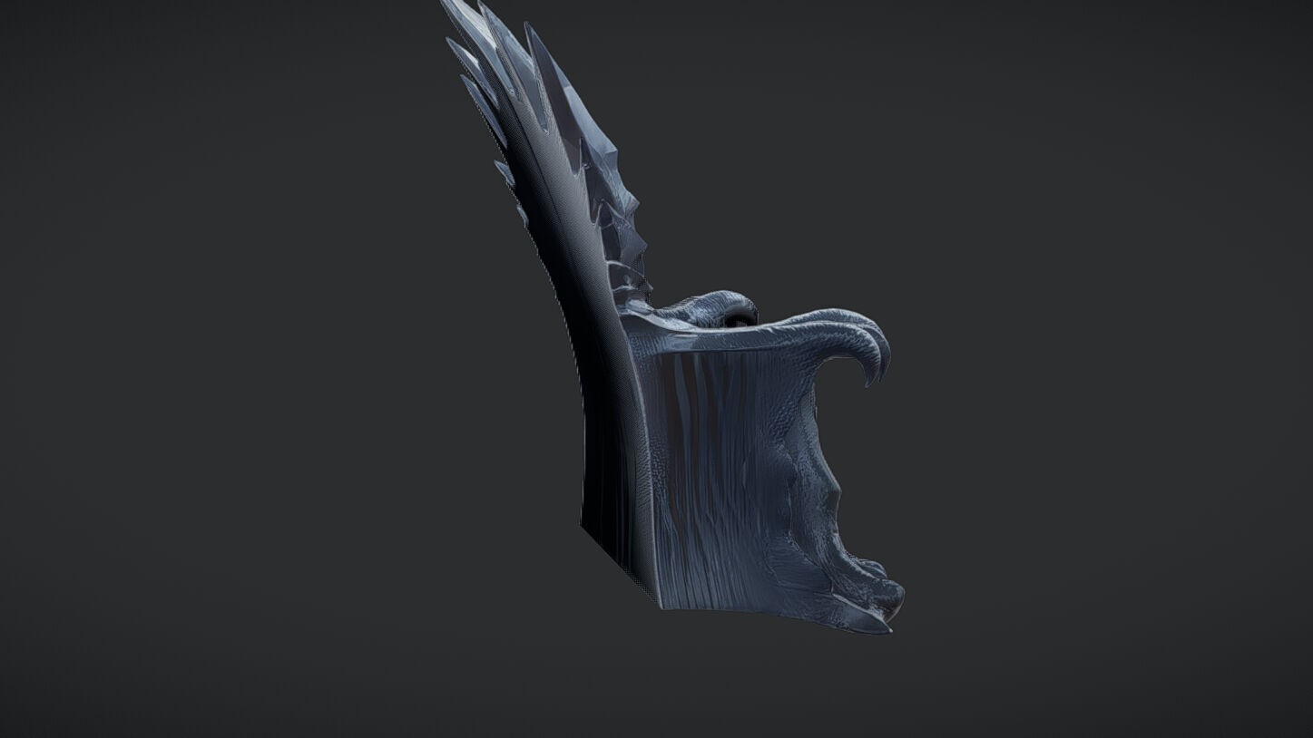 fantasy throne with swords 3D model_24