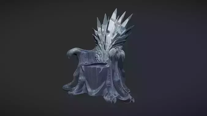 fantasy throne with swords