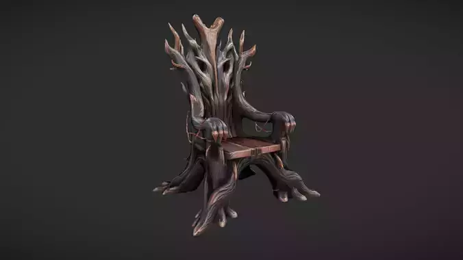 fantastical tree-inspired throne