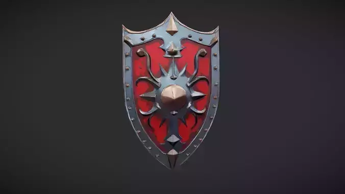 Decorative medieval shield