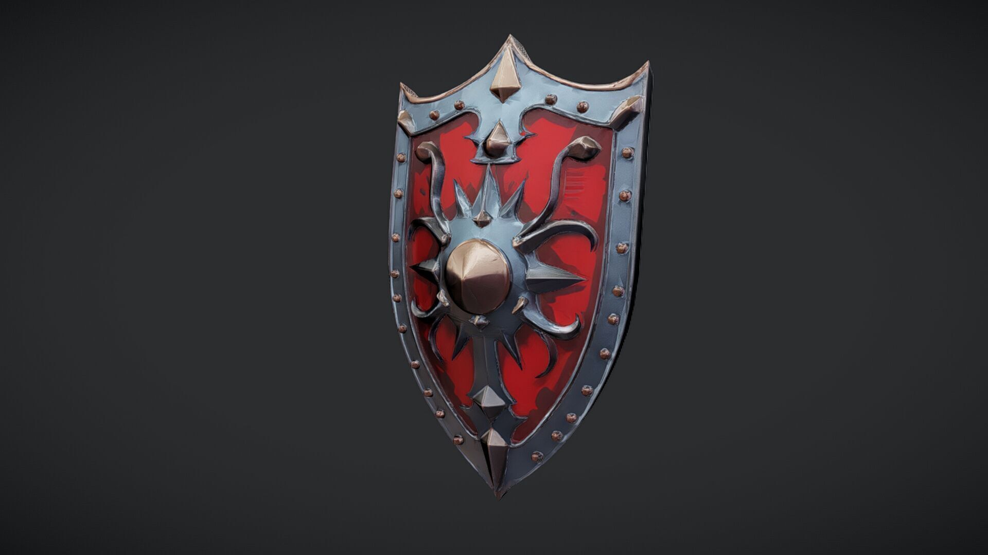 Decorative medieval shield 3D model_17