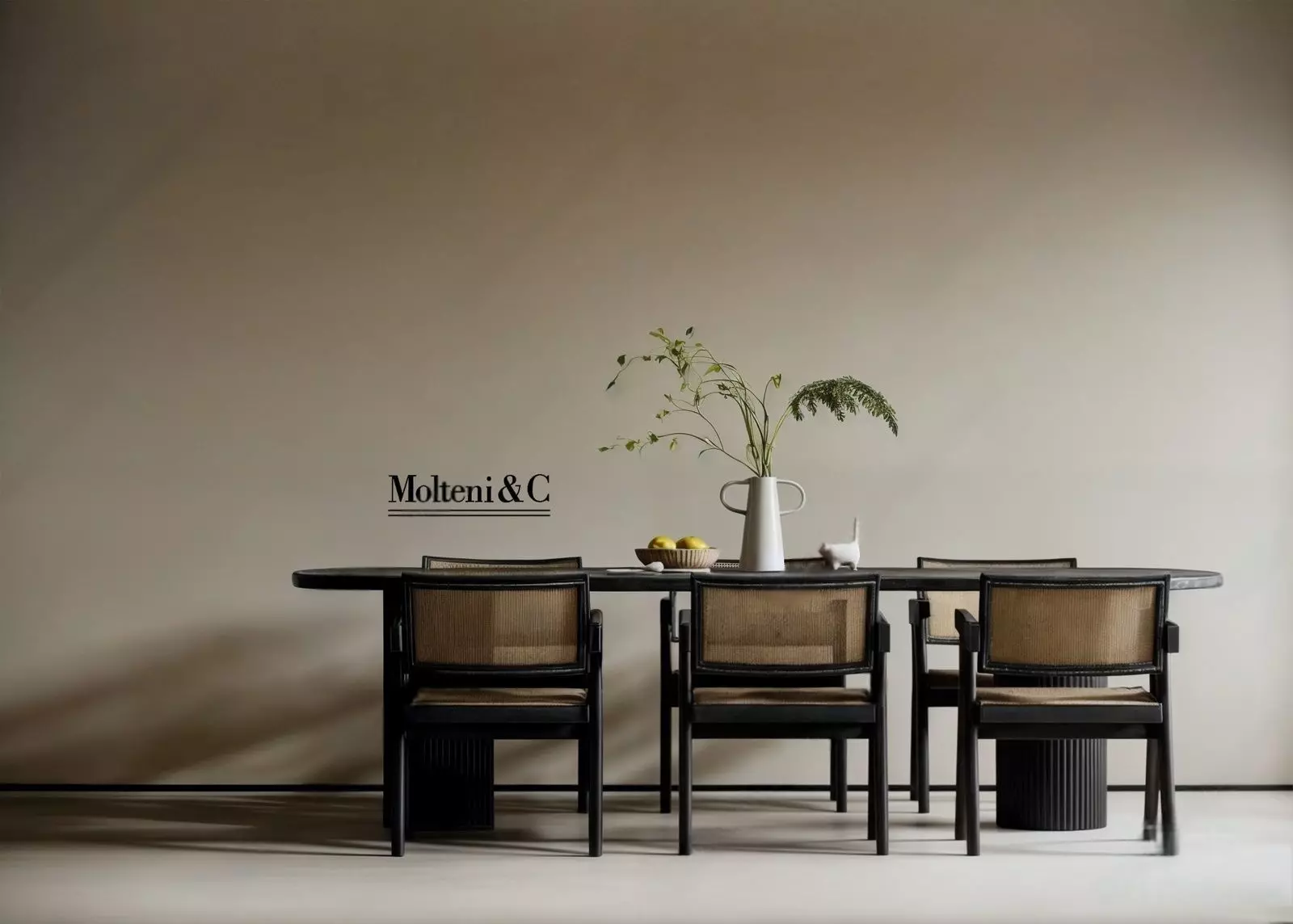 Wabi-sabi vintage dining table 3D model_0