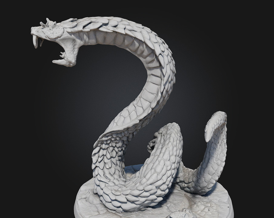 Serpent Spiral 3D print model_6