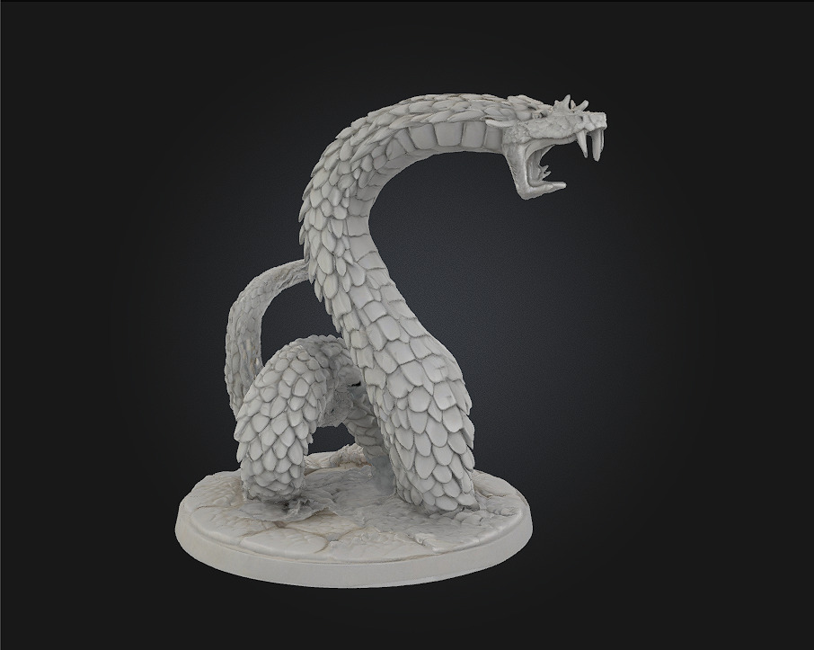 Serpent Spiral 3D print model_5