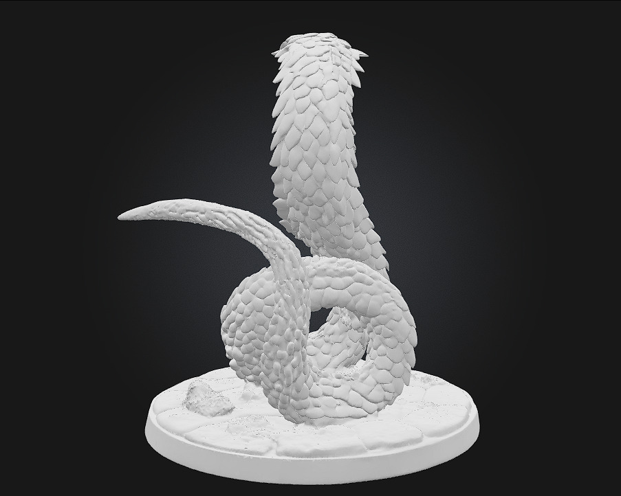 Serpent Spiral 3D print model_9