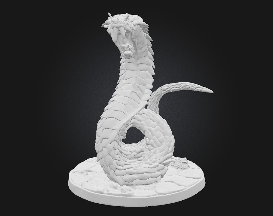 Serpent Spiral 3D print model_8