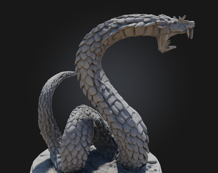 Serpent Spiral 3D print model_4