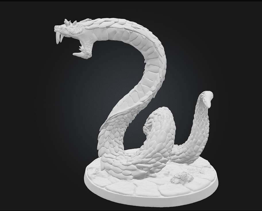 Serpent Spiral 3D print model_3