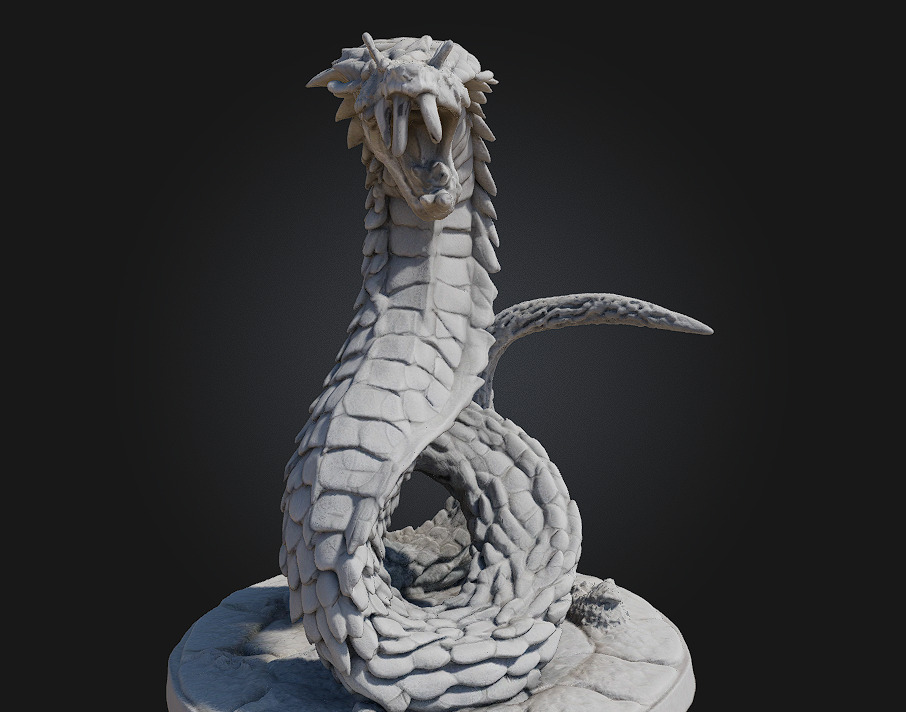 Serpent Spiral 3D print model_1
