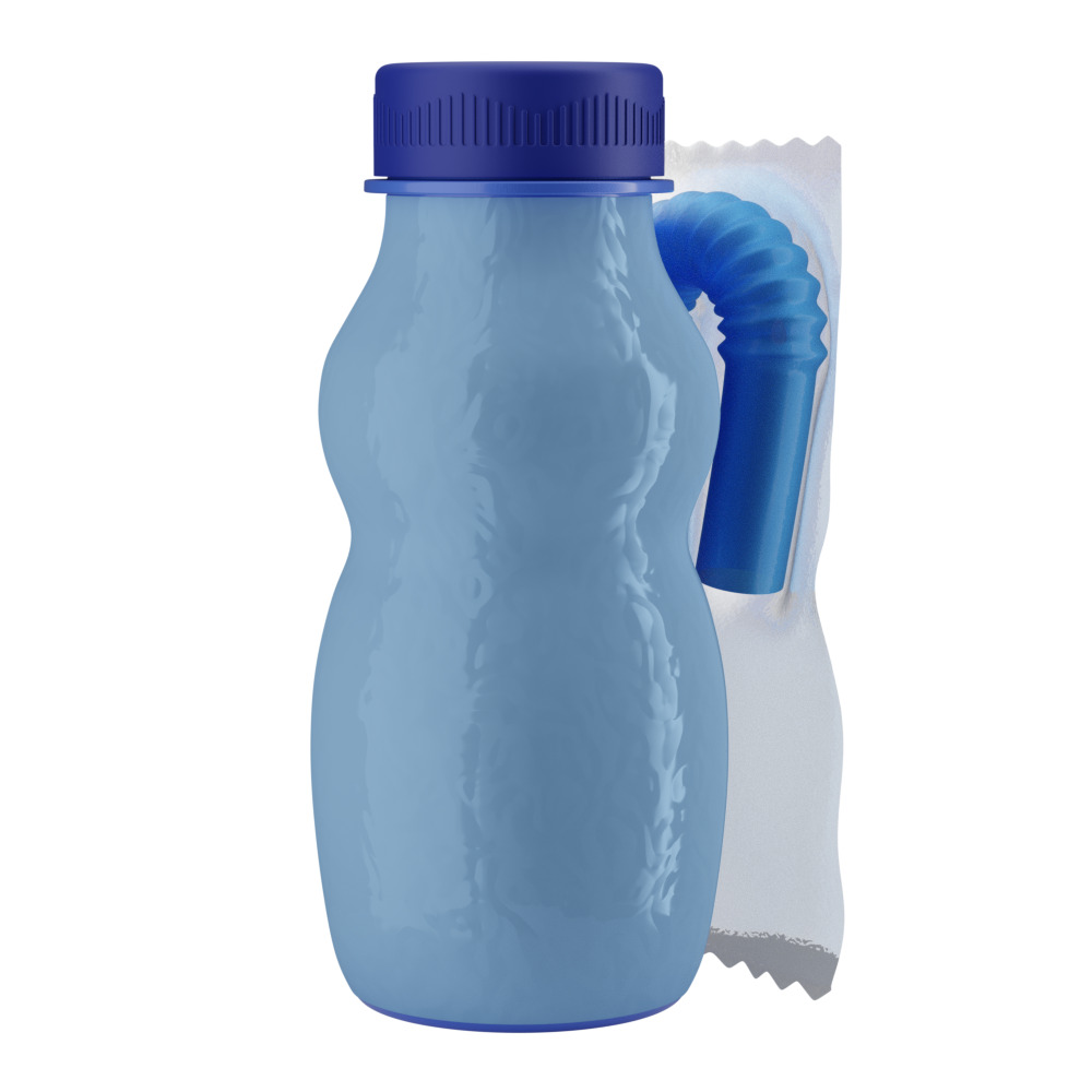 A Bottle with  Filling and a Straw in Wrapper 3D model_13