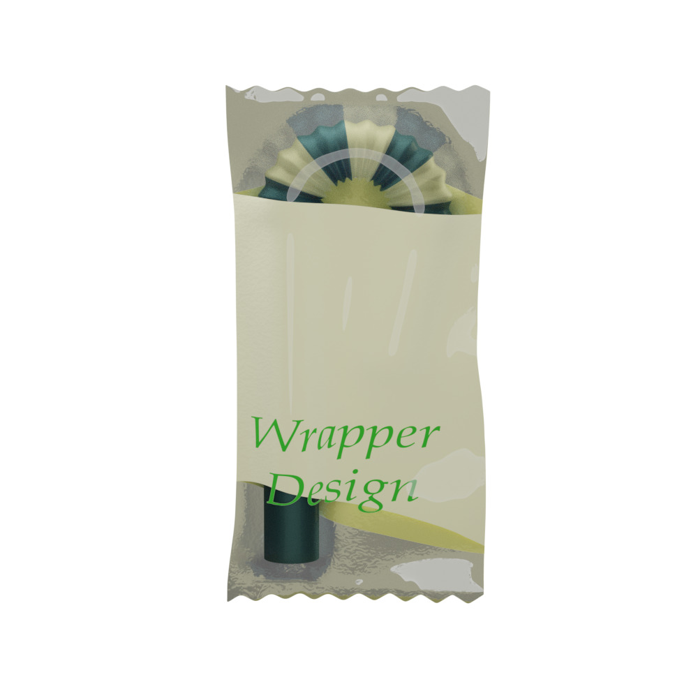 A Bottle with  Filling and a Straw in Wrapper 3D model_30